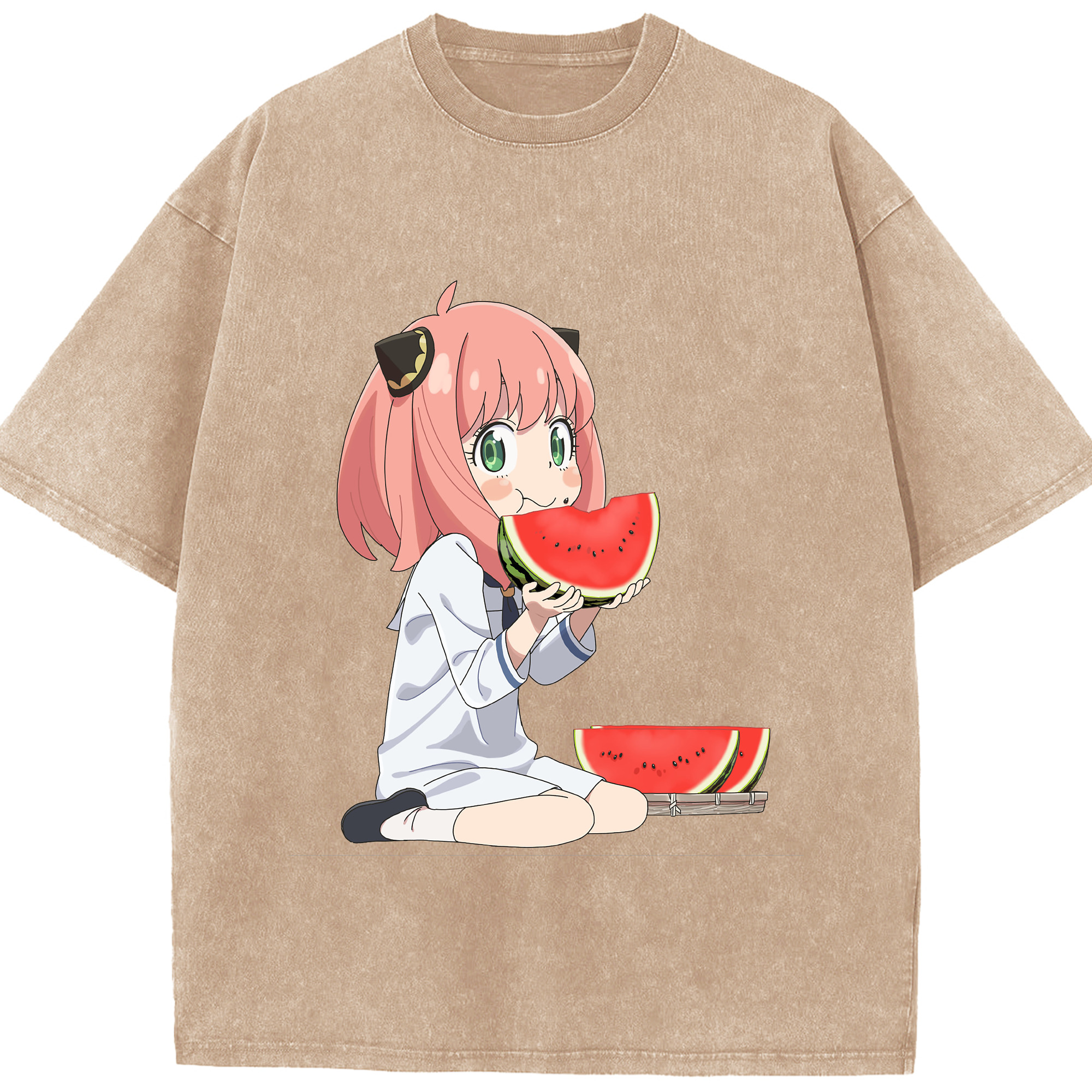 （画像用） SPY×FAMILY间谍家家酒 綿100% ヴィンテージ風 半袖Tシャツ（フロントプリント）