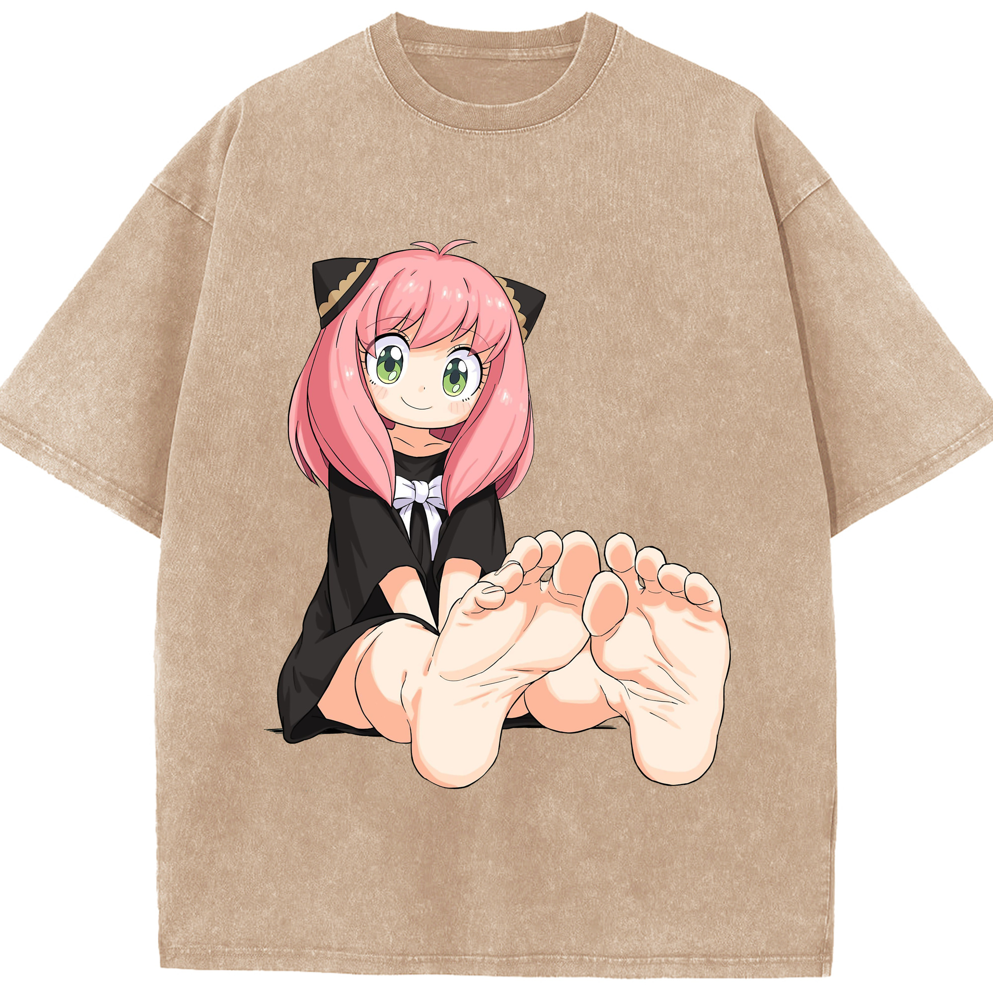 （画像用） SPY×FAMILY间谍家家酒 綿100% ヴィンテージ風 半袖Tシャツ（フロントプリント）
