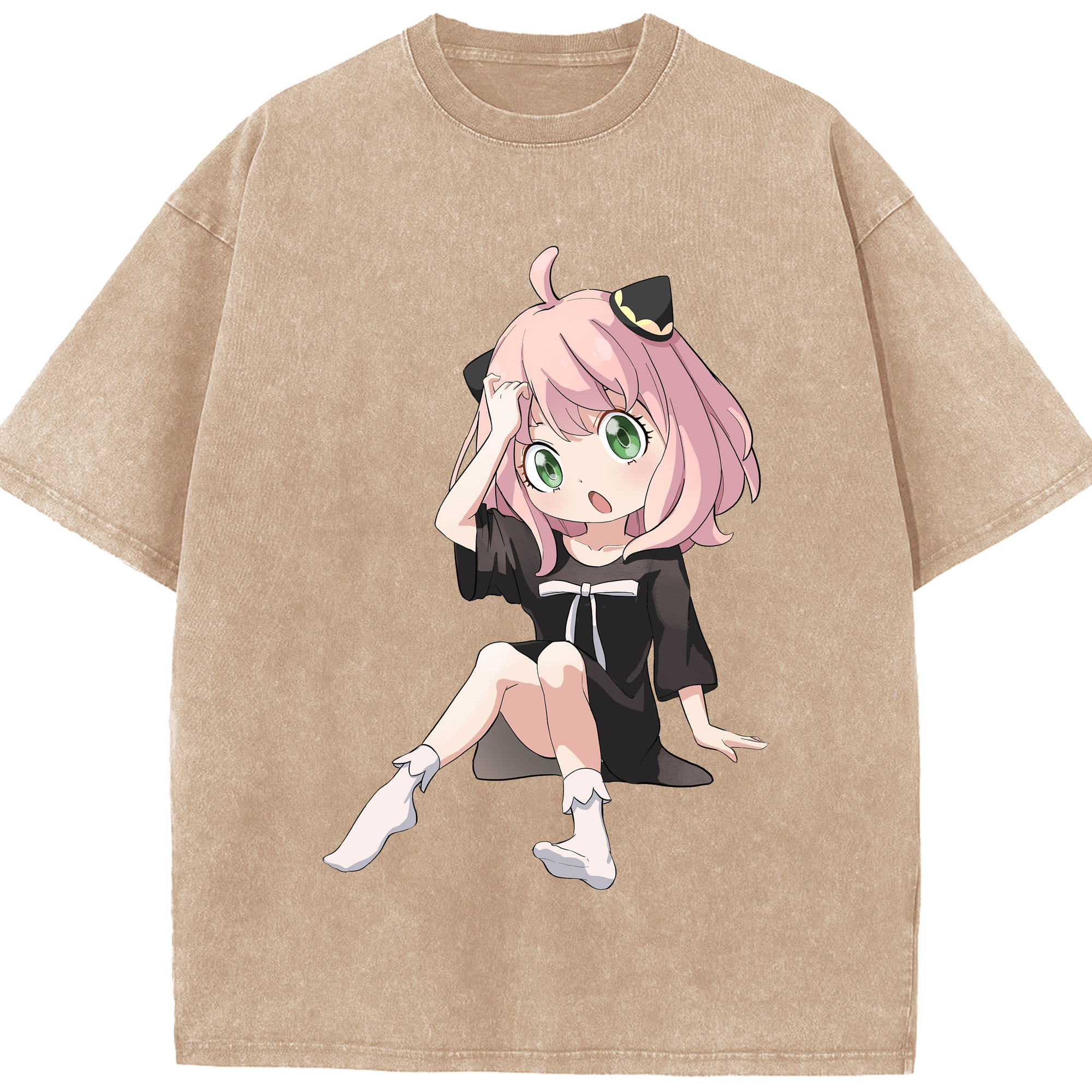 （画像用） SPY×FAMILY间谍家家酒 綿100% ヴィンテージ風 半袖Tシャツ（フロントプリント）