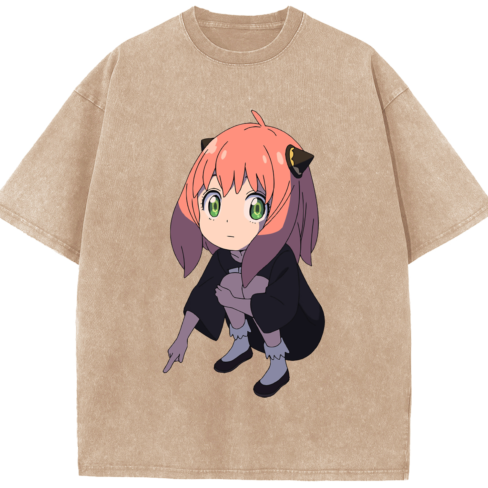 （画像用） SPY×FAMILY间谍家家酒 綿100% ヴィンテージ風 半袖Tシャツ（フロントプリント）