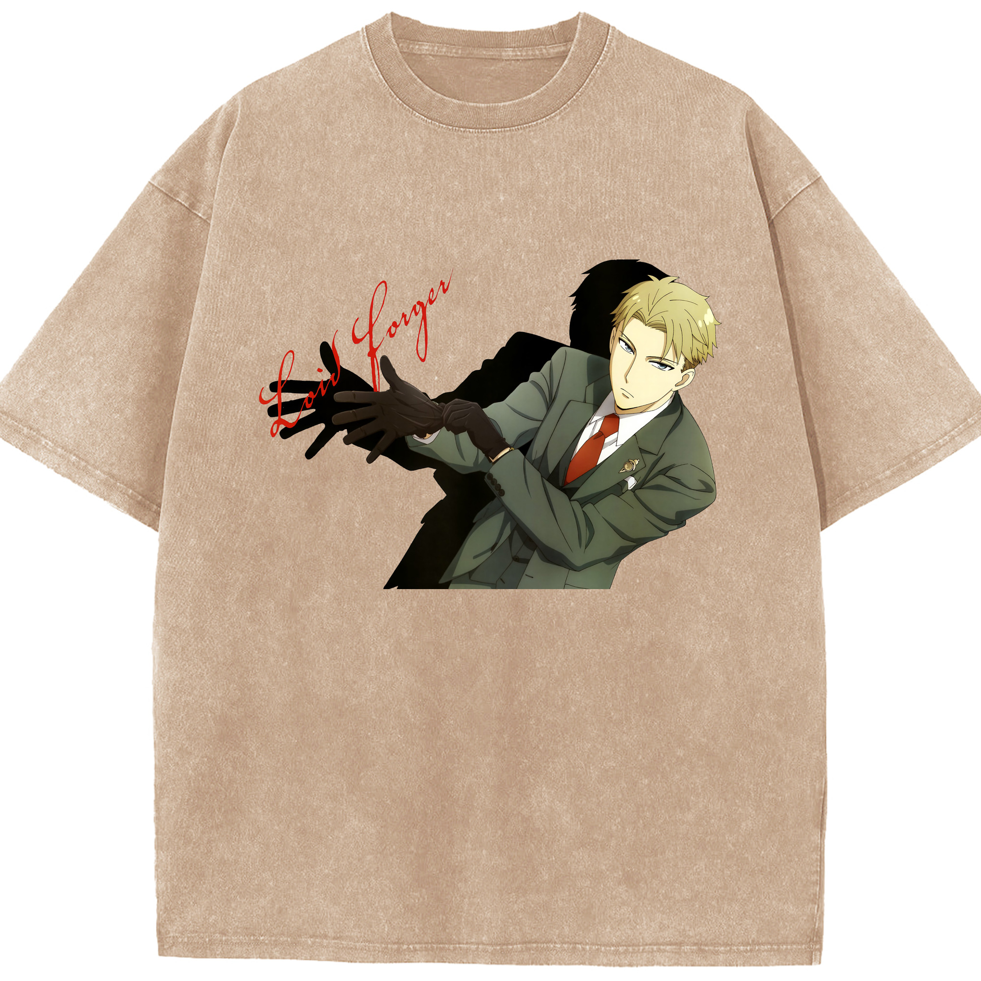 （画像用） SPY×FAMILY间谍家家酒 綿100% ヴィンテージ風 半袖Tシャツ（フロントプリント）