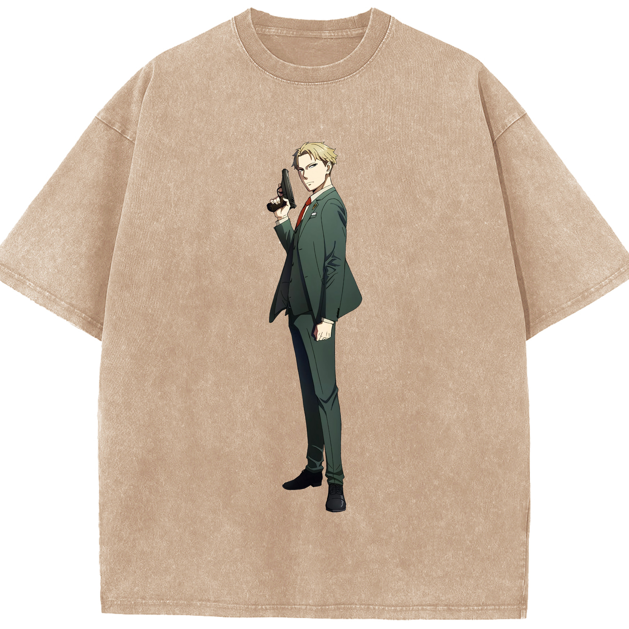 （画像用） SPY×FAMILY间谍家家酒 綿100% ヴィンテージ風 半袖Tシャツ（フロントプリント）