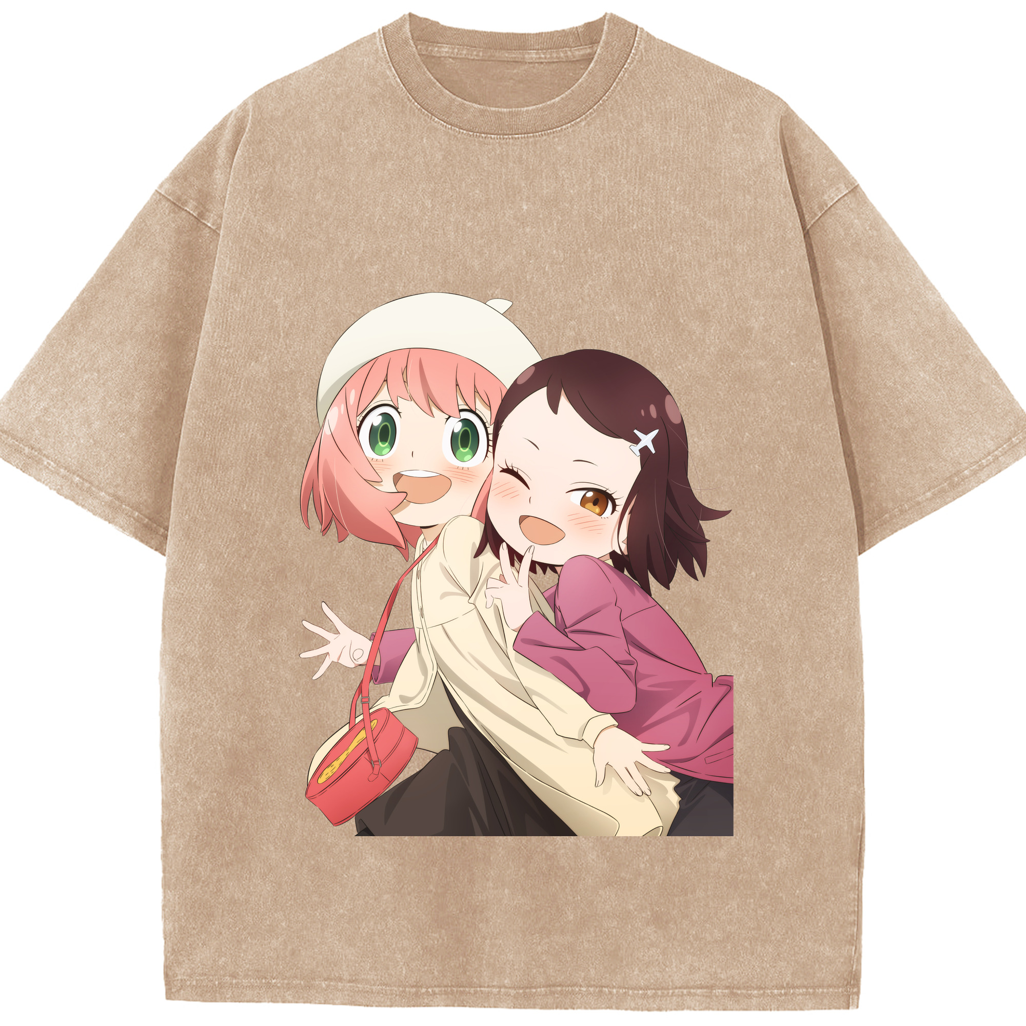 （画像用） SPY×FAMILY间谍家家酒 綿100% ヴィンテージ風 半袖Tシャツ（フロントプリント）