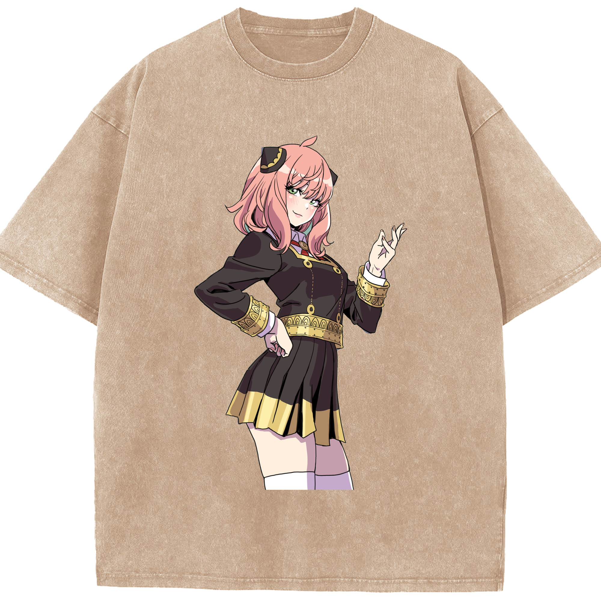 （画像用） SPY×FAMILY间谍家家酒 綿100% ヴィンテージ風 半袖Tシャツ（フロントプリント）