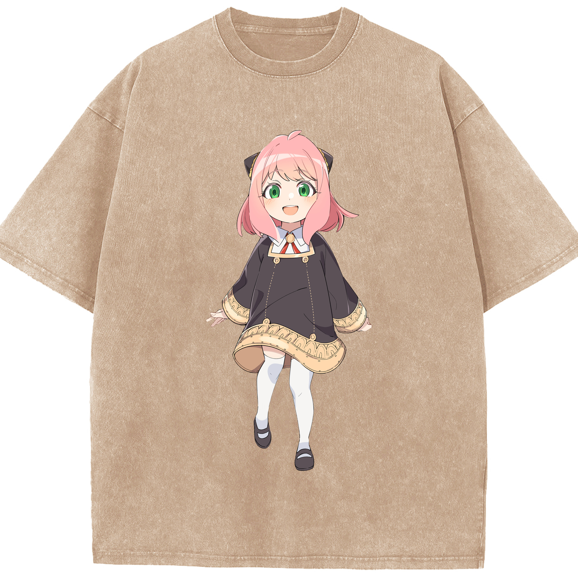 （画像用） SPY×FAMILY间谍家家酒 綿100% ヴィンテージ風 半袖Tシャツ（フロントプリント）