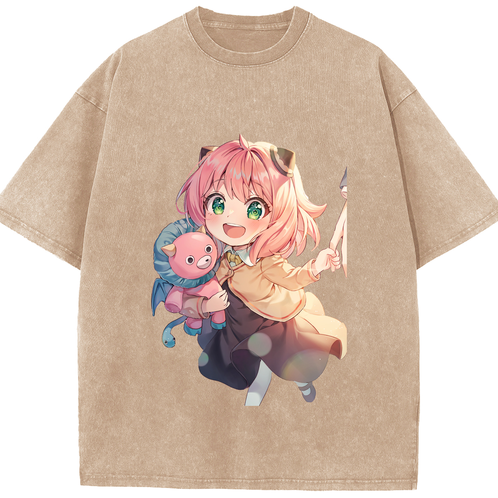 （画像用） SPY×FAMILY间谍家家酒 綿100% ヴィンテージ風 半袖Tシャツ（フロントプリント）