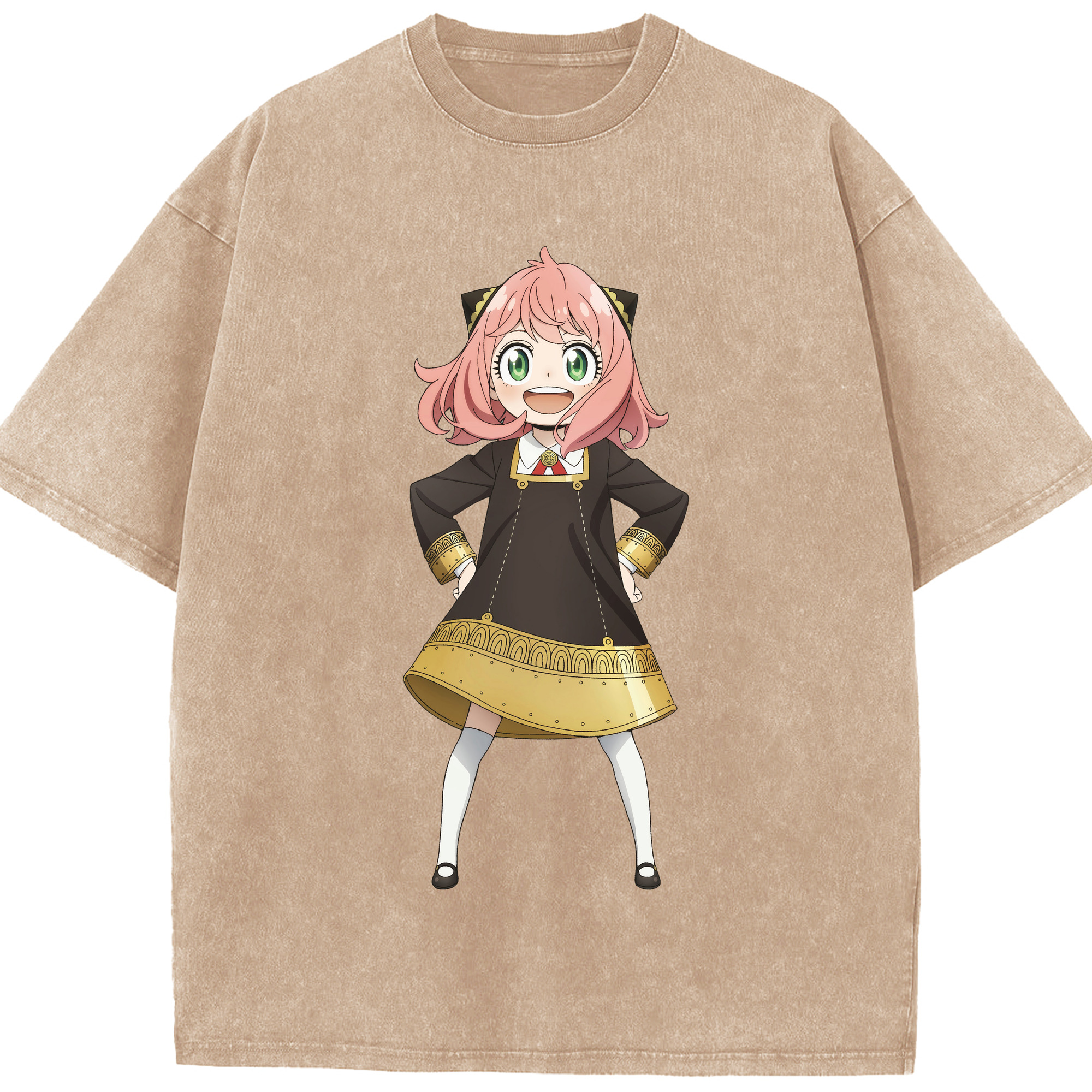 （画像用） SPY×FAMILY间谍家家酒 綿100% ヴィンテージ風 半袖Tシャツ（フロントプリント）