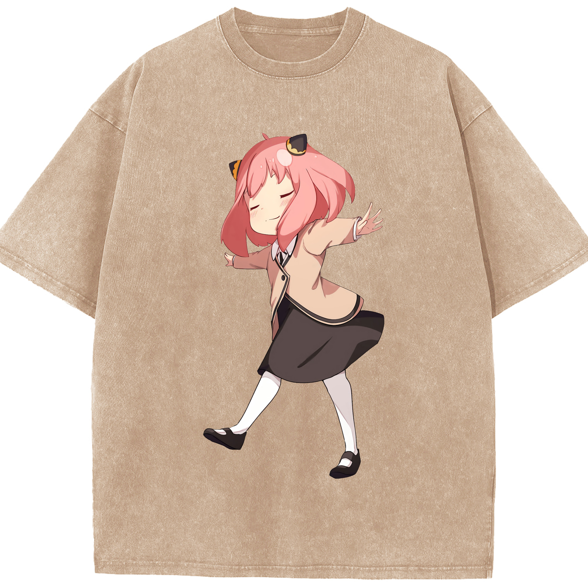 （画像用） SPY×FAMILY间谍家家酒 綿100% ヴィンテージ風 半袖Tシャツ（フロントプリント）