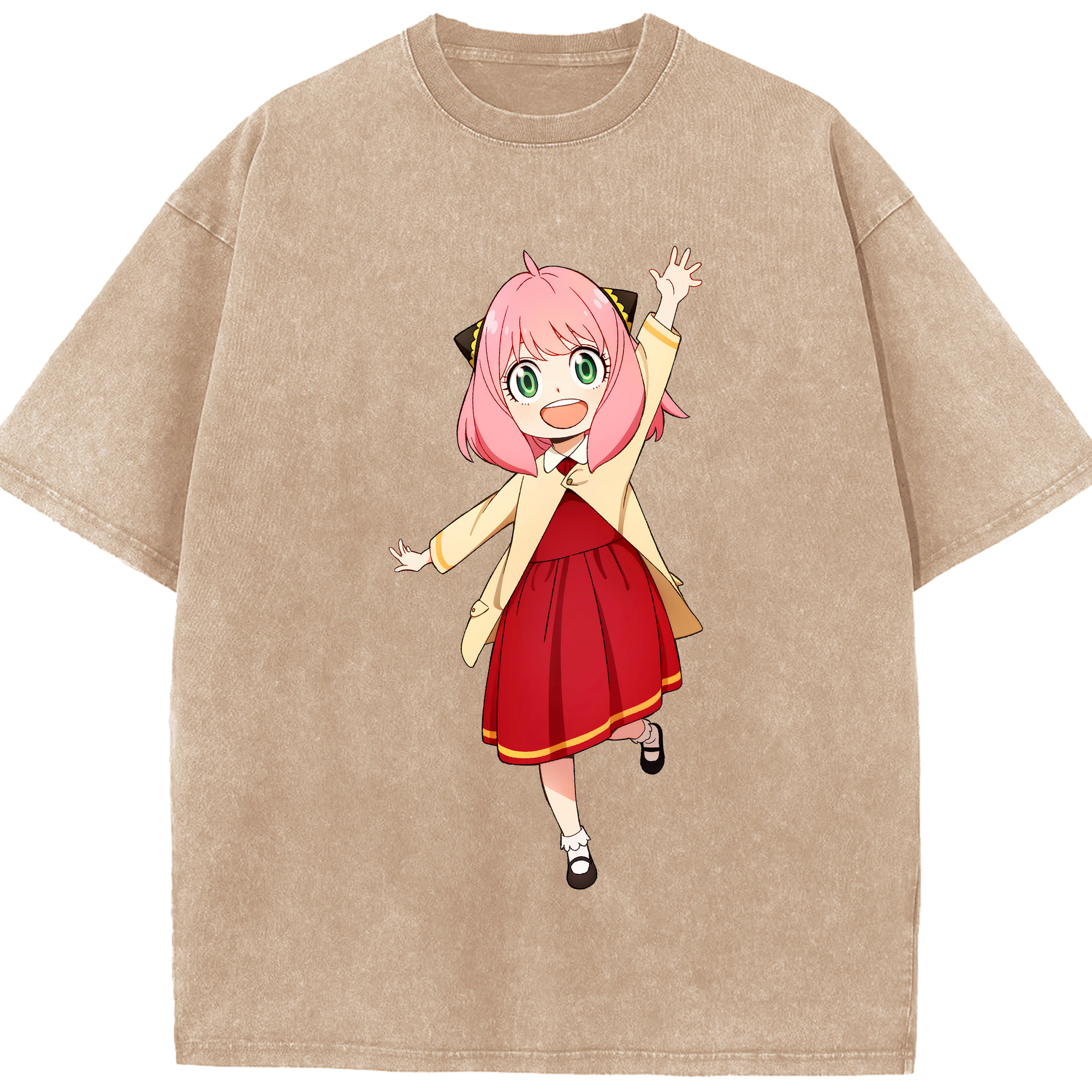 （画像用） SPY×FAMILY间谍家家酒 綿100% ヴィンテージ風 半袖Tシャツ（フロントプリント）