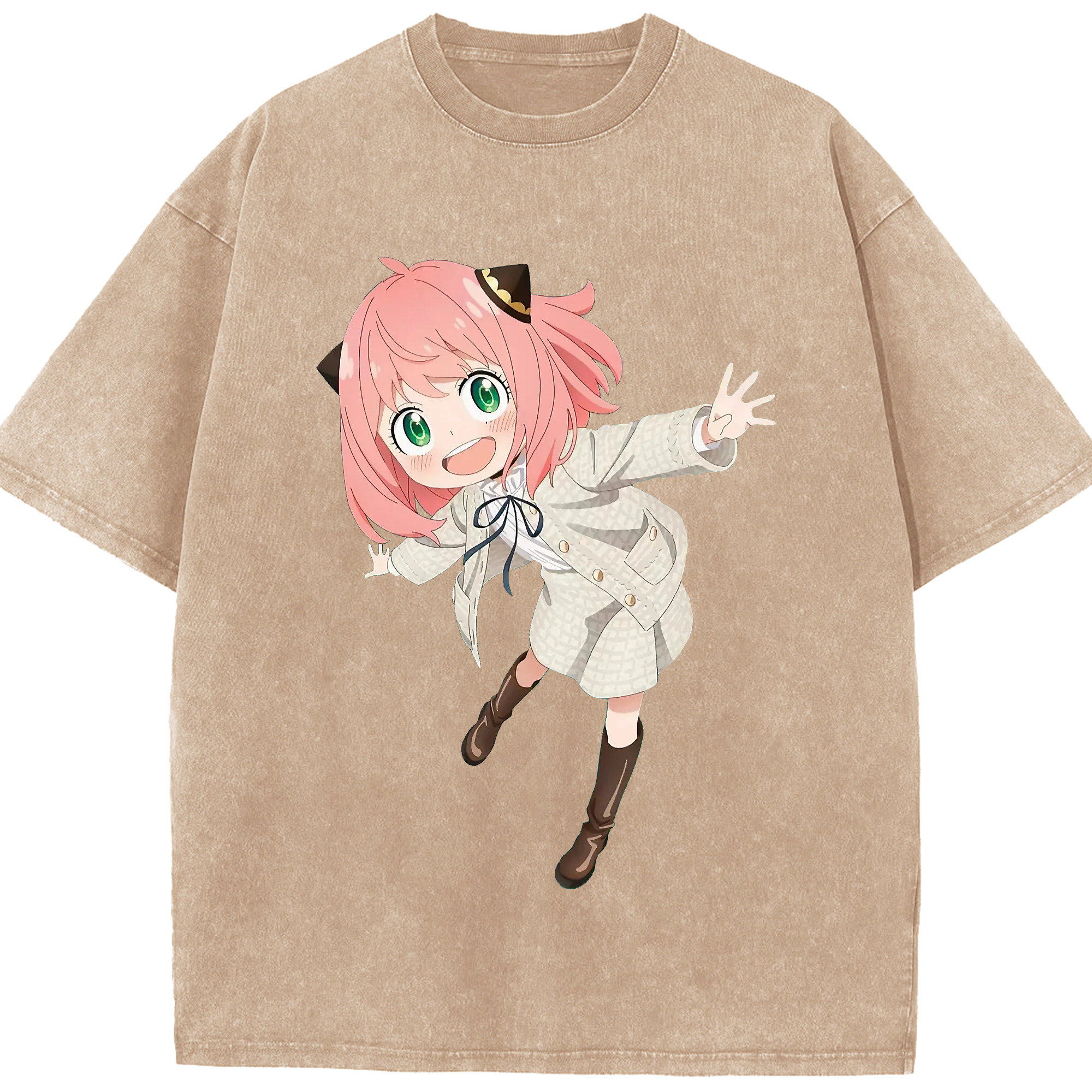 （画像用） SPY×FAMILY间谍家家酒 綿100% ヴィンテージ風 半袖Tシャツ（フロントプリント）