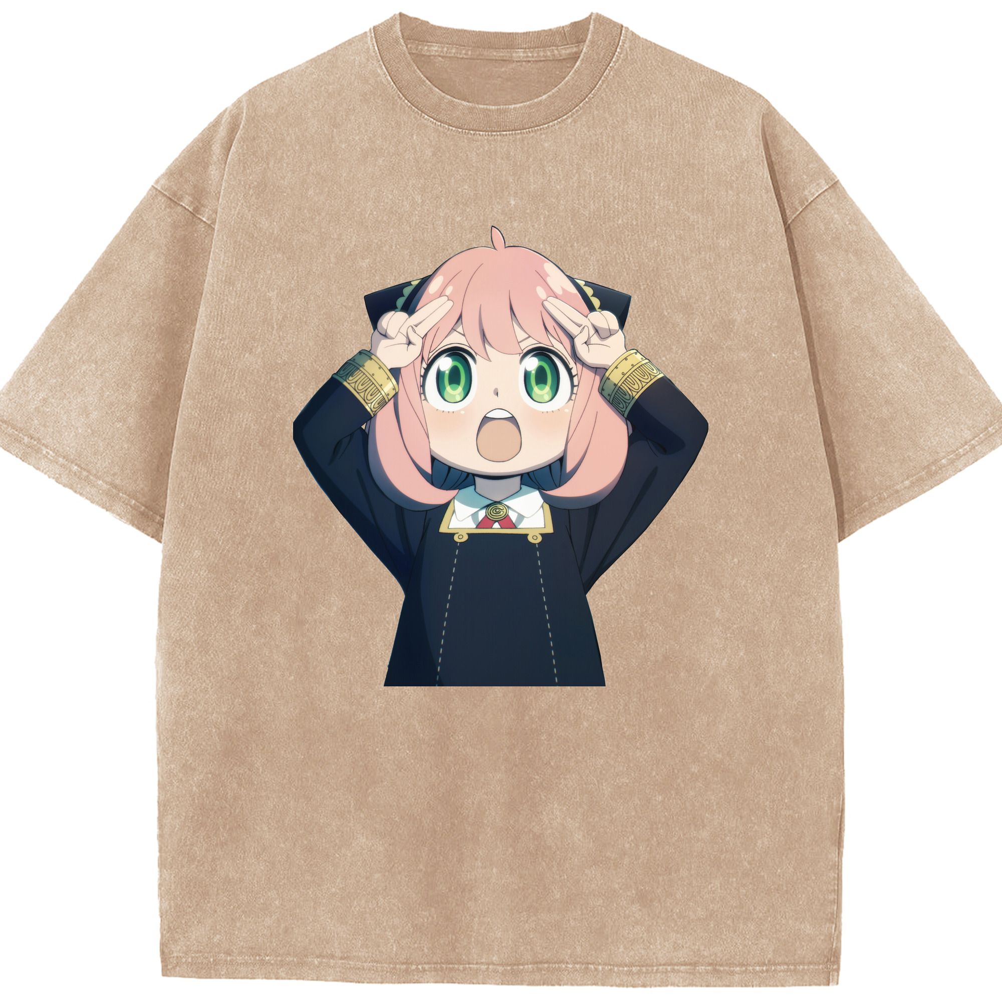 （画像用） SPY×FAMILY间谍家家酒 綿100% ヴィンテージ風 半袖Tシャツ（フロントプリント）