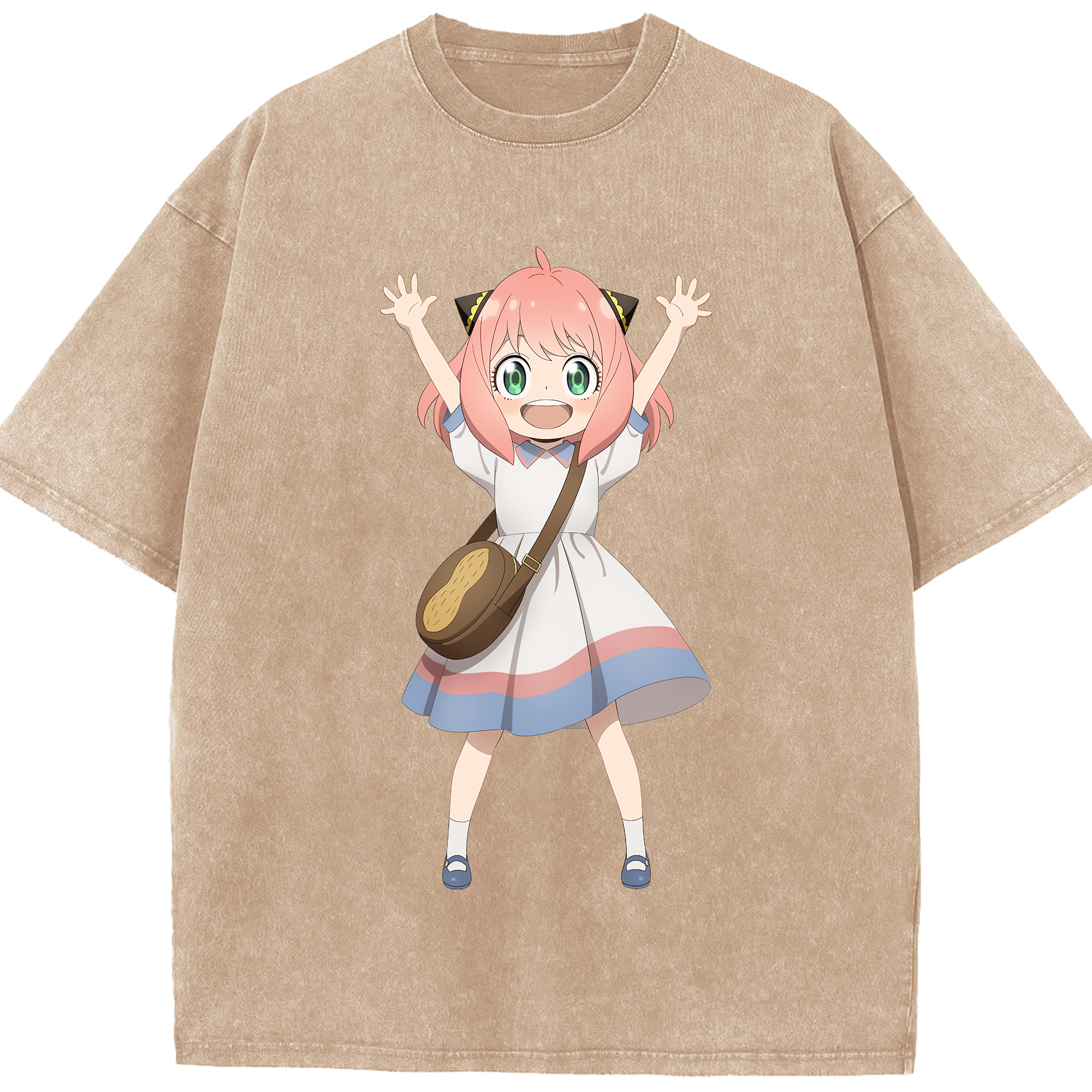（画像用） SPY×FAMILY间谍家家酒 綿100% ヴィンテージ風 半袖Tシャツ（フロントプリント）