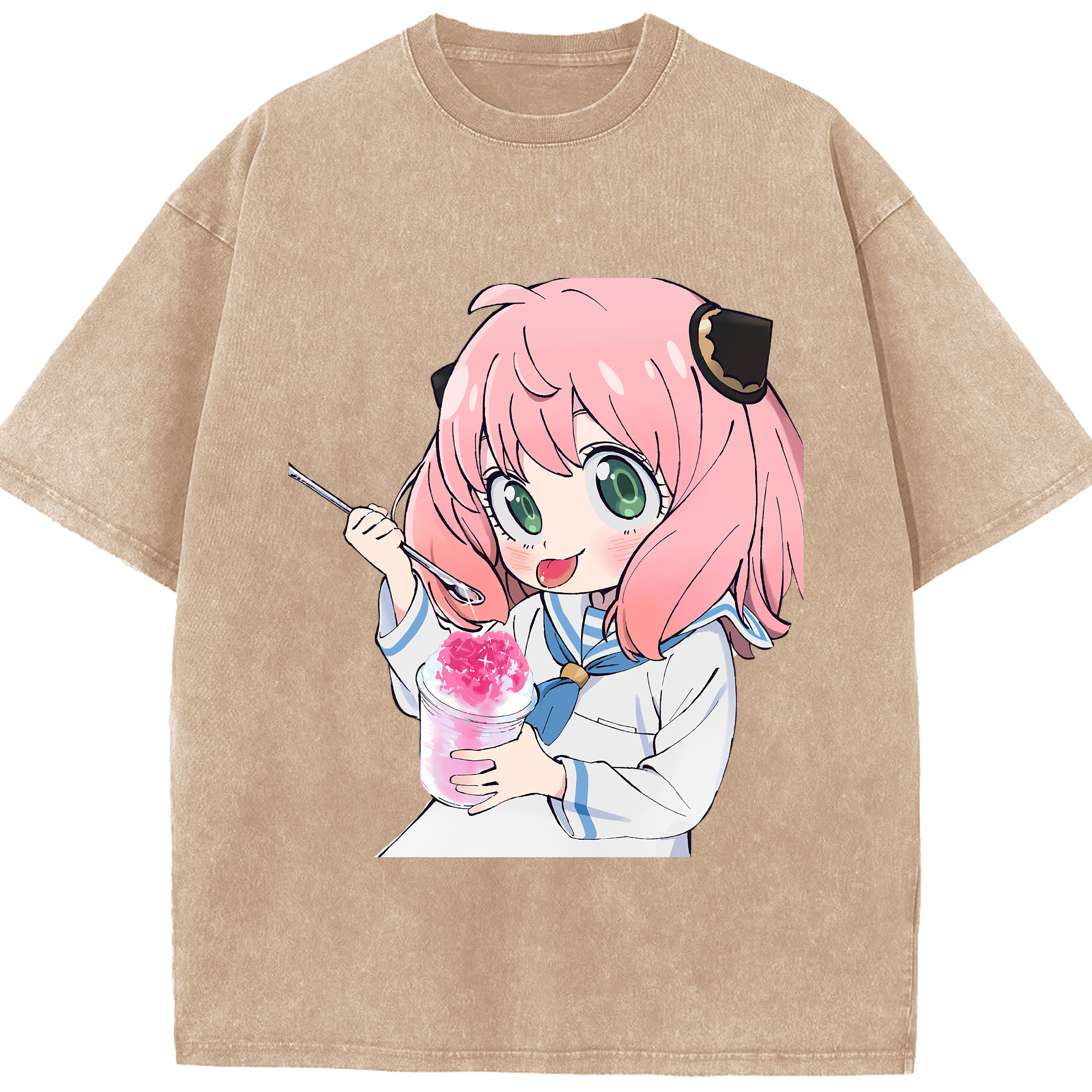 （画像用） SPY×FAMILY间谍家家酒 綿100% ヴィンテージ風 半袖Tシャツ（フロントプリント）