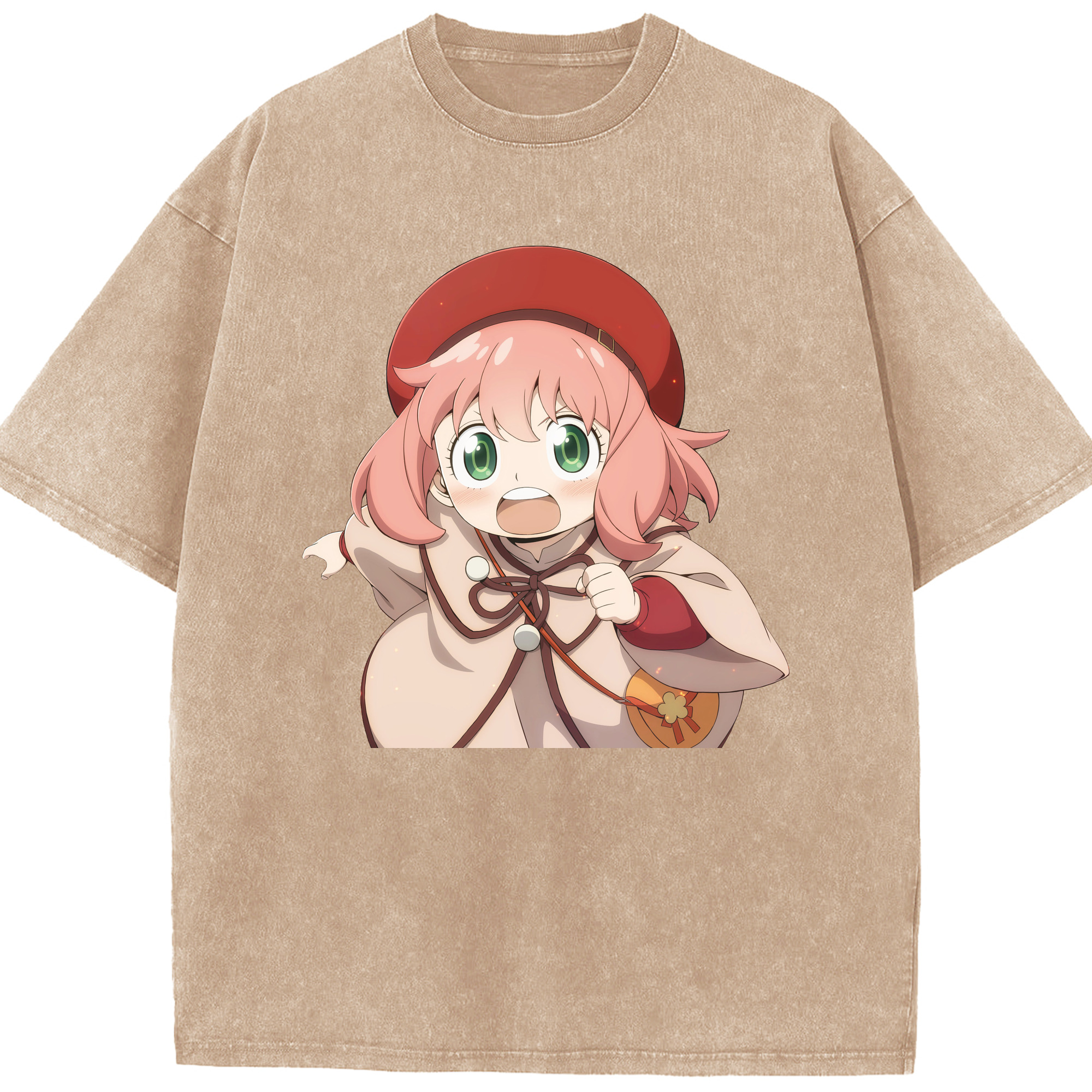 （画像用） SPY×FAMILY间谍家家酒 綿100% ヴィンテージ風 半袖Tシャツ（フロントプリント）