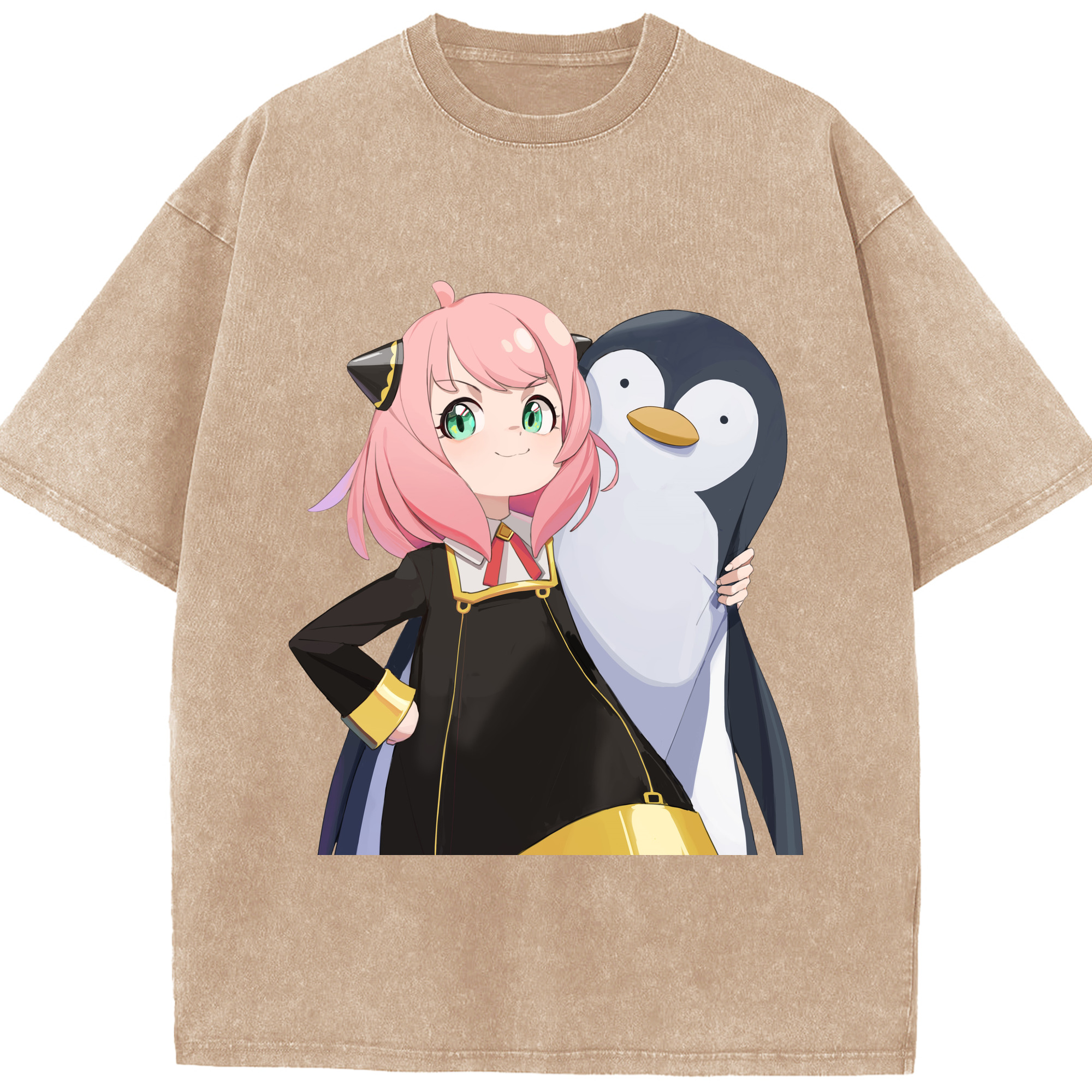 （画像用） SPY×FAMILY间谍家家酒 綿100% ヴィンテージ風 半袖Tシャツ（フロントプリント）