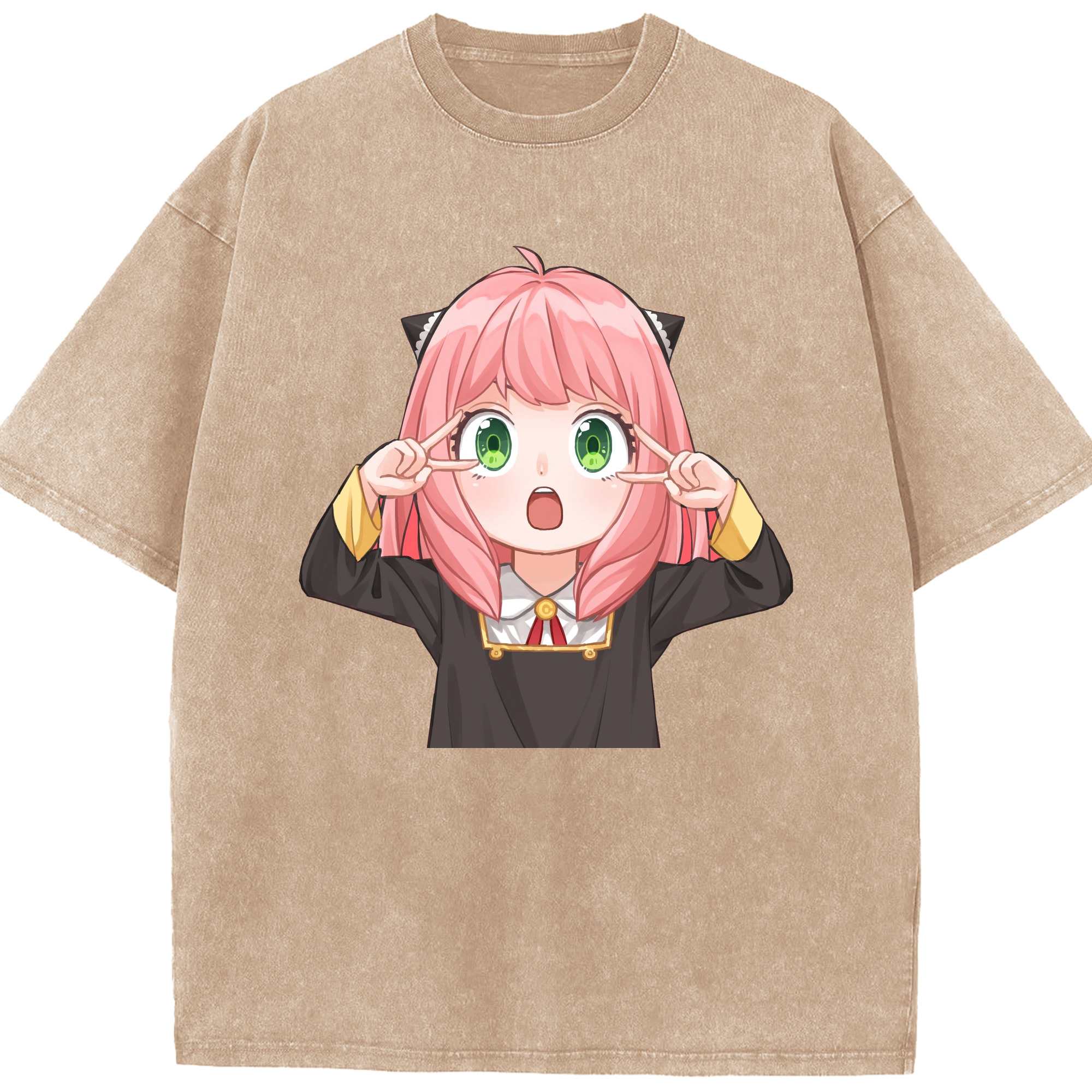 （画像用） SPY×FAMILY间谍家家酒 綿100% ヴィンテージ風 半袖Tシャツ（フロントプリント）