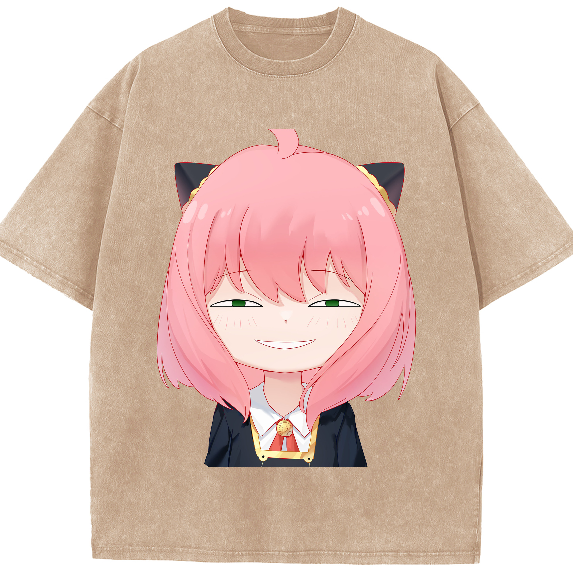 （画像用） SPY×FAMILY间谍家家酒 綿100% ヴィンテージ風 半袖Tシャツ（フロントプリント）