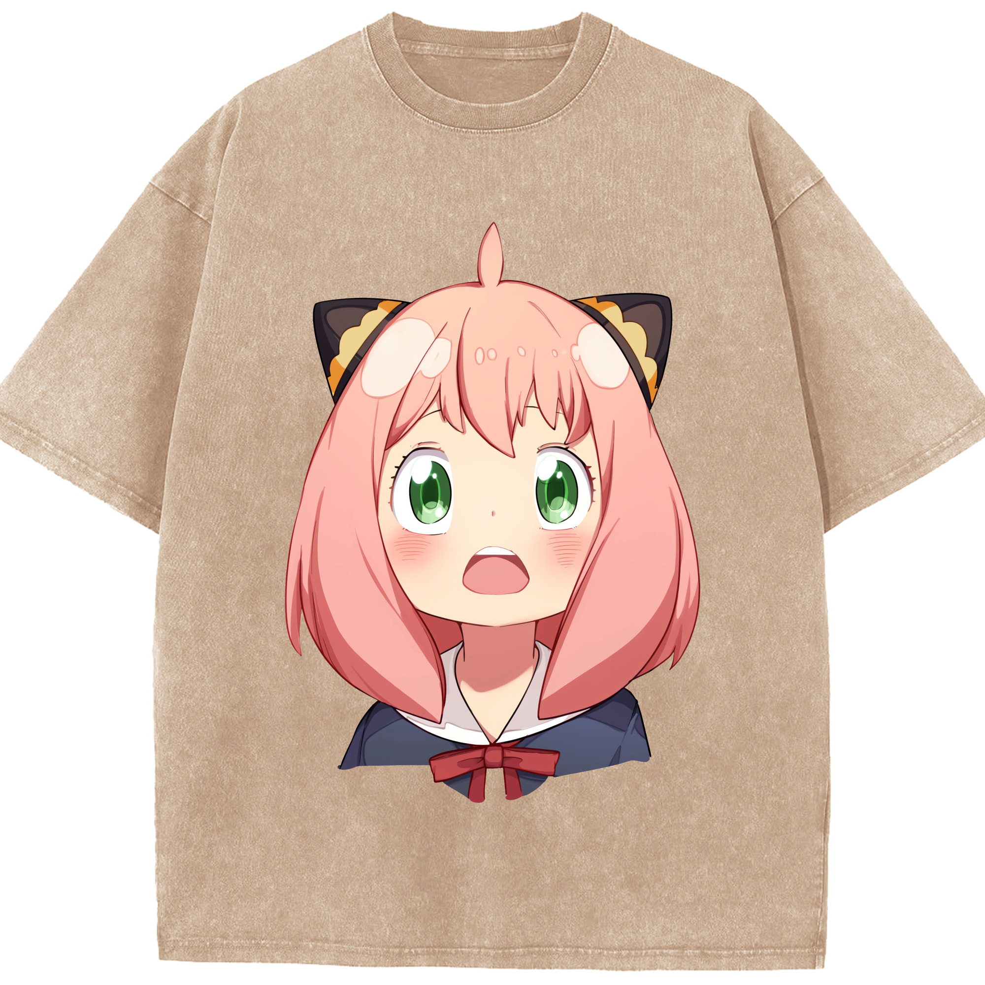 （画像用） SPY×FAMILY间谍家家酒 綿100% ヴィンテージ風 半袖Tシャツ（フロントプリント）