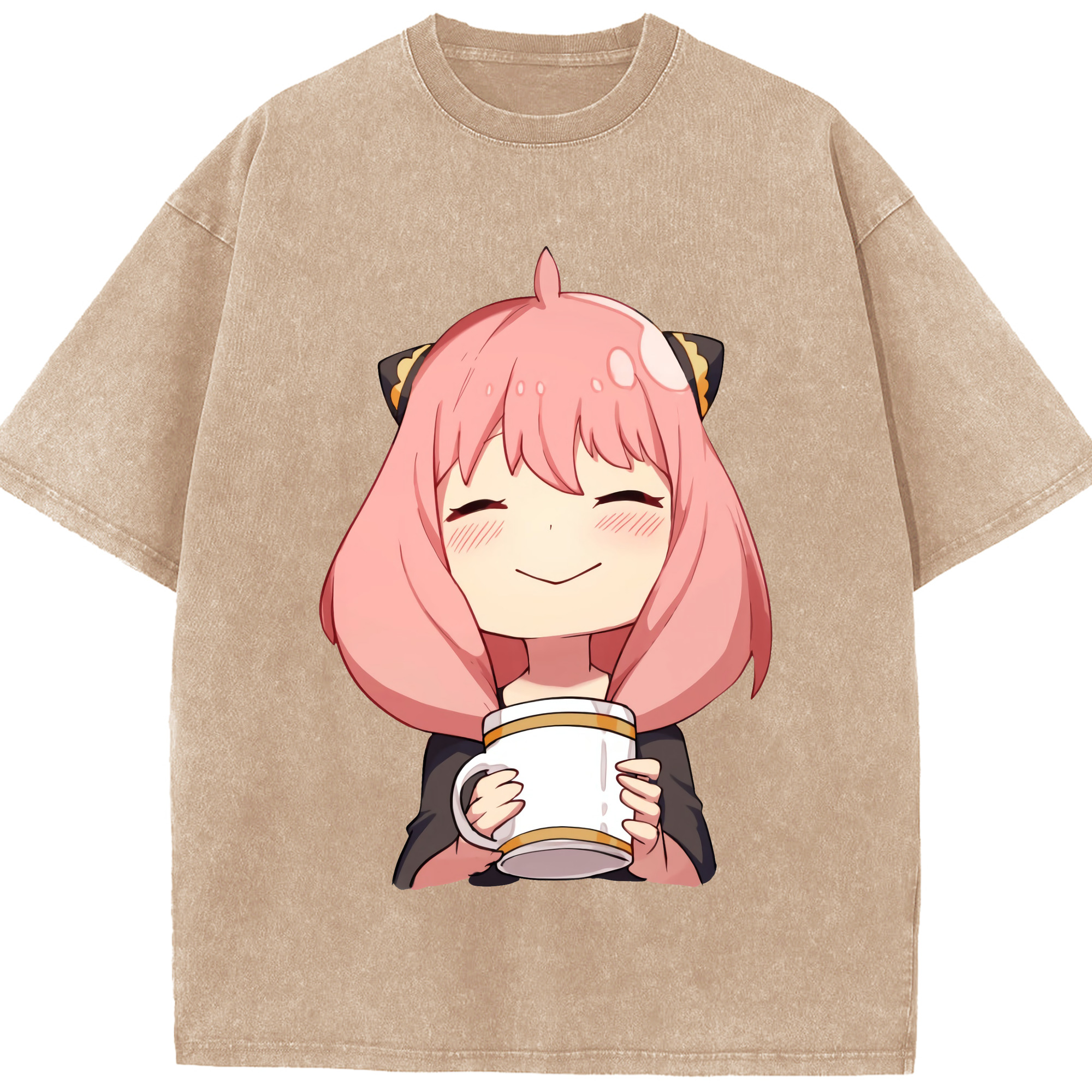（画像用） SPY×FAMILY间谍家家酒 綿100% ヴィンテージ風 半袖Tシャツ（フロントプリント）