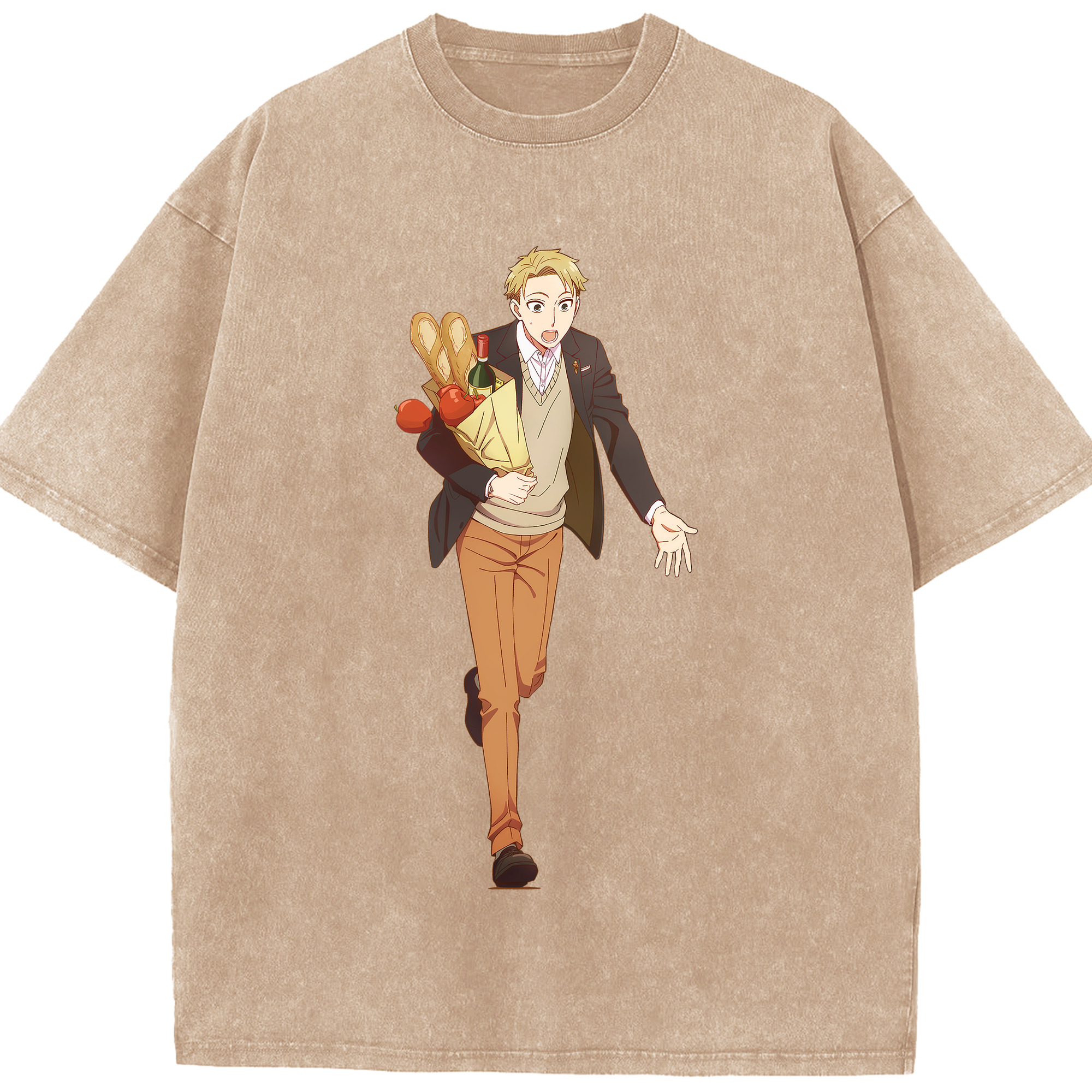 （画像用） SPY×FAMILY间谍家家酒 綿100% ヴィンテージ風 半袖Tシャツ（フロントプリント）