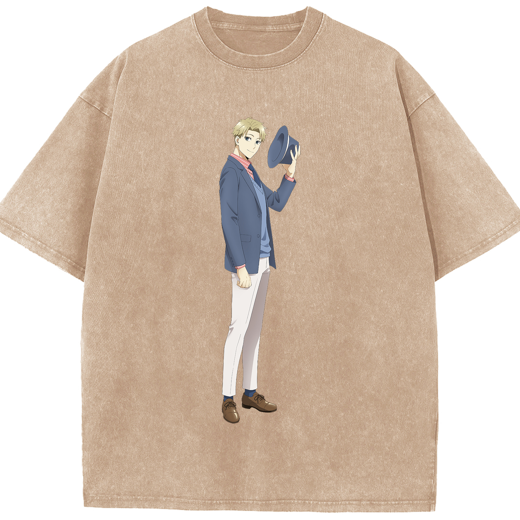 （画像用） SPY×FAMILY间谍家家酒 綿100% ヴィンテージ風 半袖Tシャツ（フロントプリント）