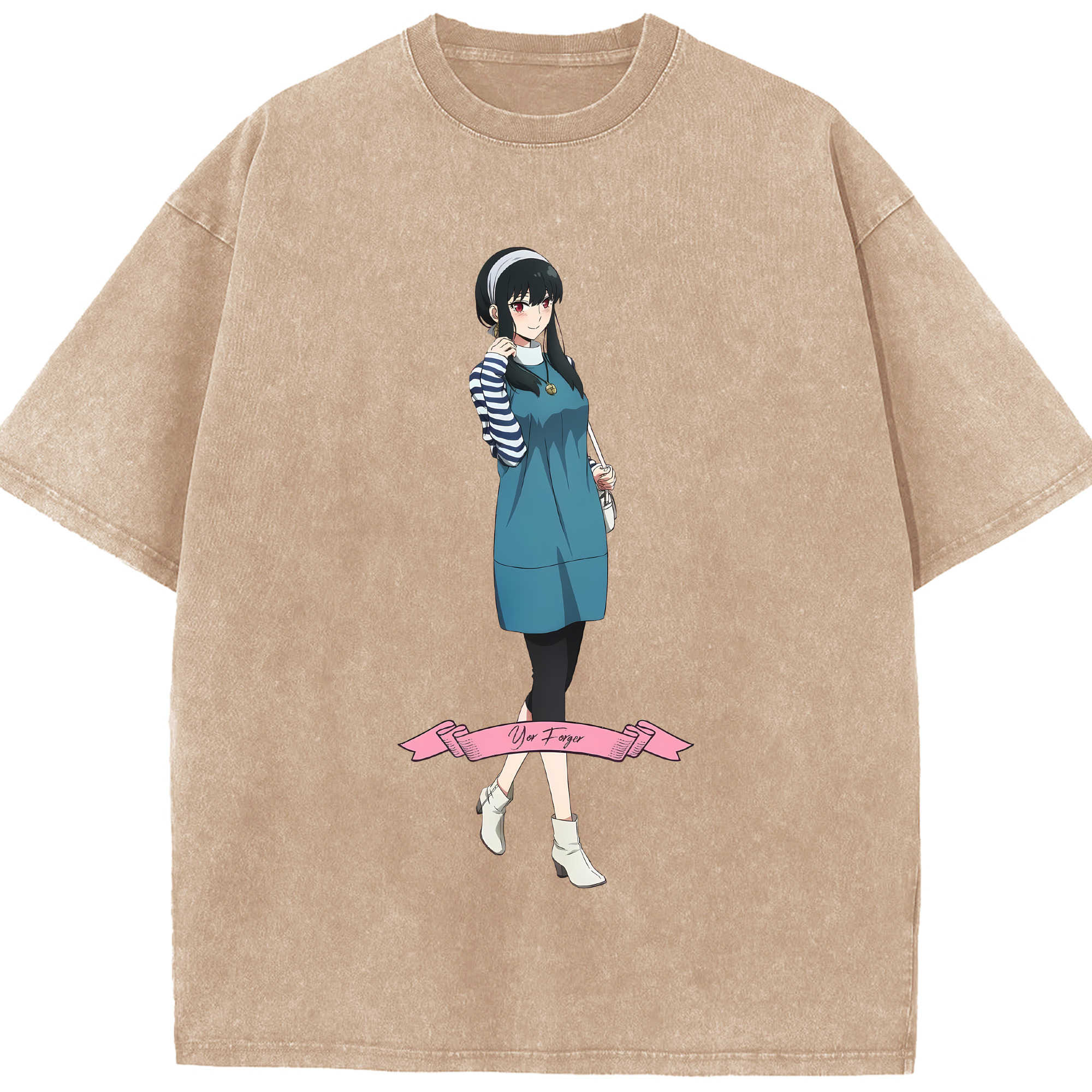（画像用） SPY×FAMILY间谍家家酒 綿100% ヴィンテージ風 半袖Tシャツ（フロントプリント）