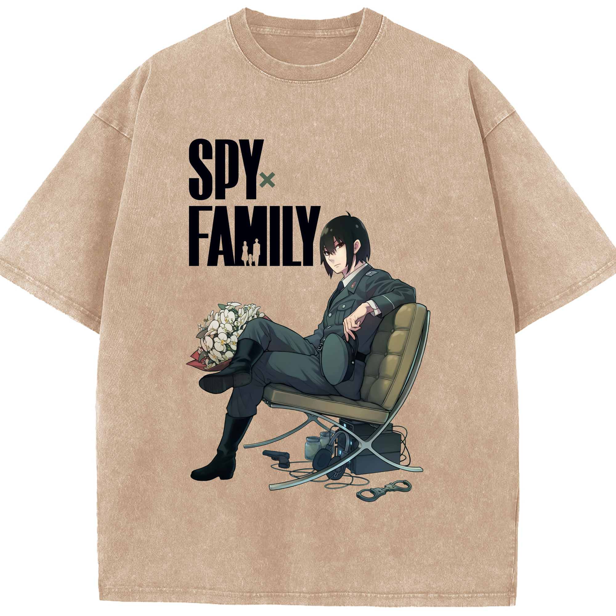 （画像用） SPY×FAMILY间谍家家酒 綿100% ヴィンテージ風 半袖Tシャツ（フロントプリント）