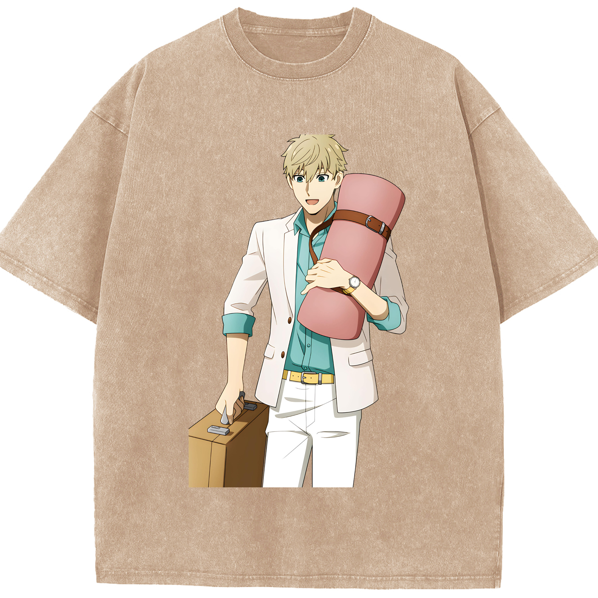 （画像用） SPY×FAMILY间谍家家酒 綿100% ヴィンテージ風 半袖Tシャツ（フロントプリント）