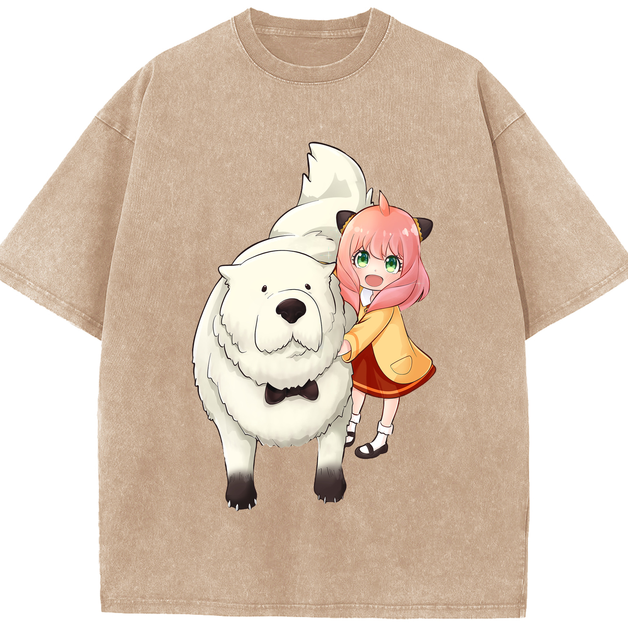 （画像用） SPY×FAMILY间谍家家酒 綿100% ヴィンテージ風 半袖Tシャツ（フロントプリント）