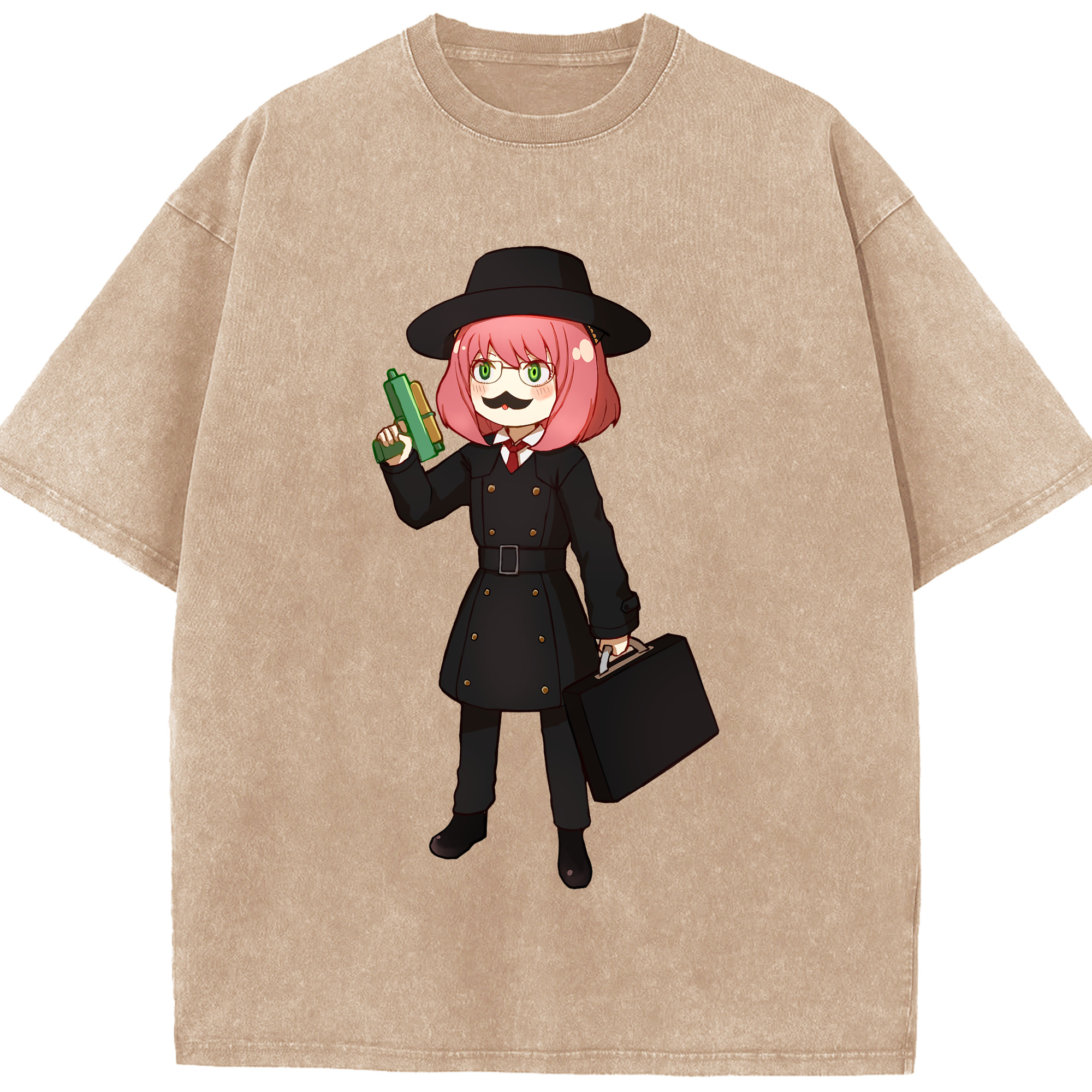 （画像用） SPY×FAMILY间谍家家酒 綿100% ヴィンテージ風 半袖Tシャツ（フロントプリント）