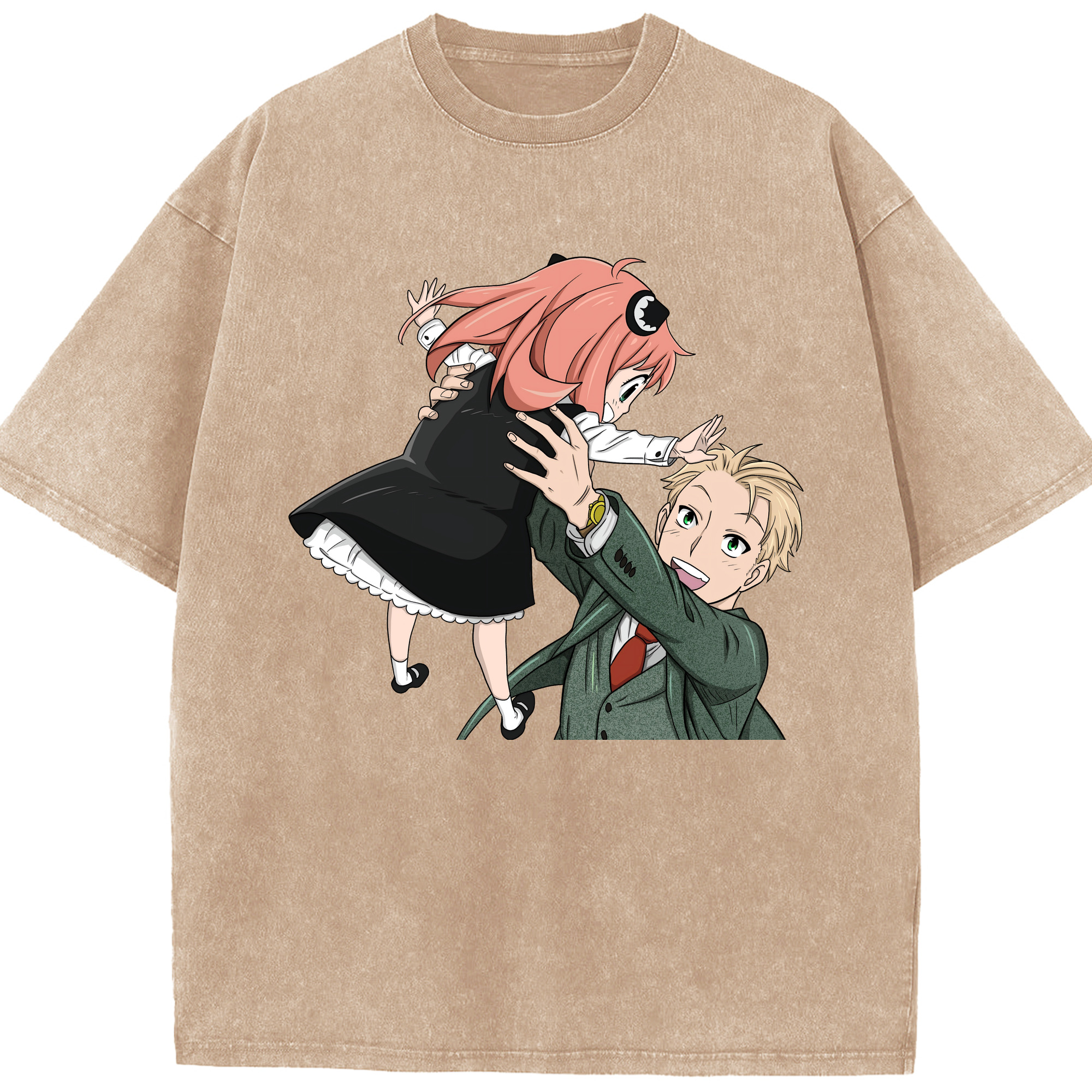 （画像用） SPY×FAMILY间谍家家酒 綿100% ヴィンテージ風 半袖Tシャツ（フロントプリント）