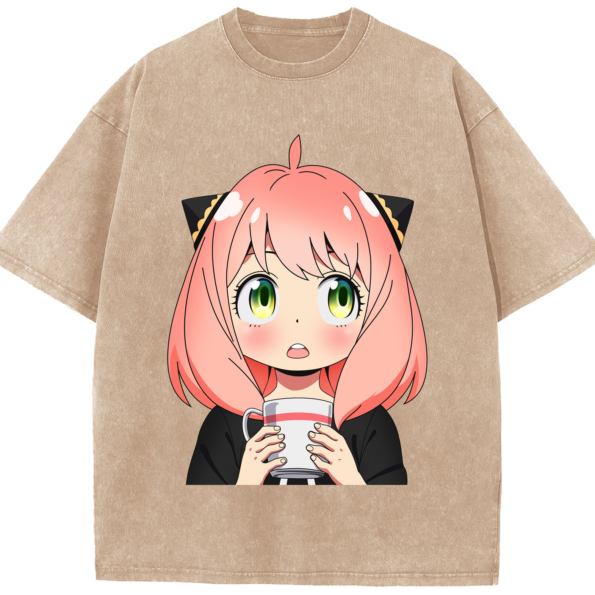 （画像用） SPY×FAMILY间谍家家酒 綿100% ヴィンテージ風 半袖Tシャツ（フロントプリント）