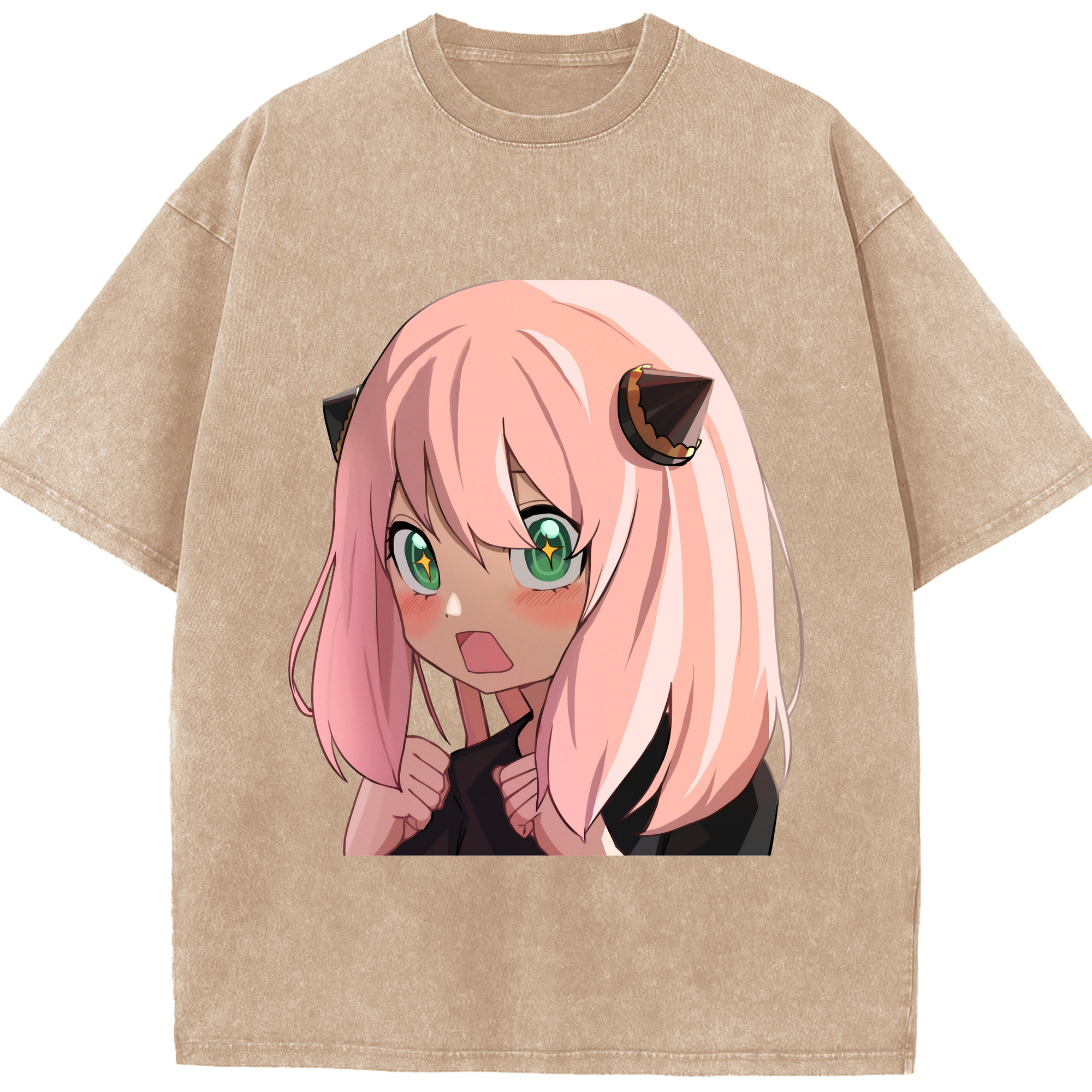 （画像用） SPY×FAMILY间谍家家酒 綿100% ヴィンテージ風 半袖Tシャツ（フロントプリント）