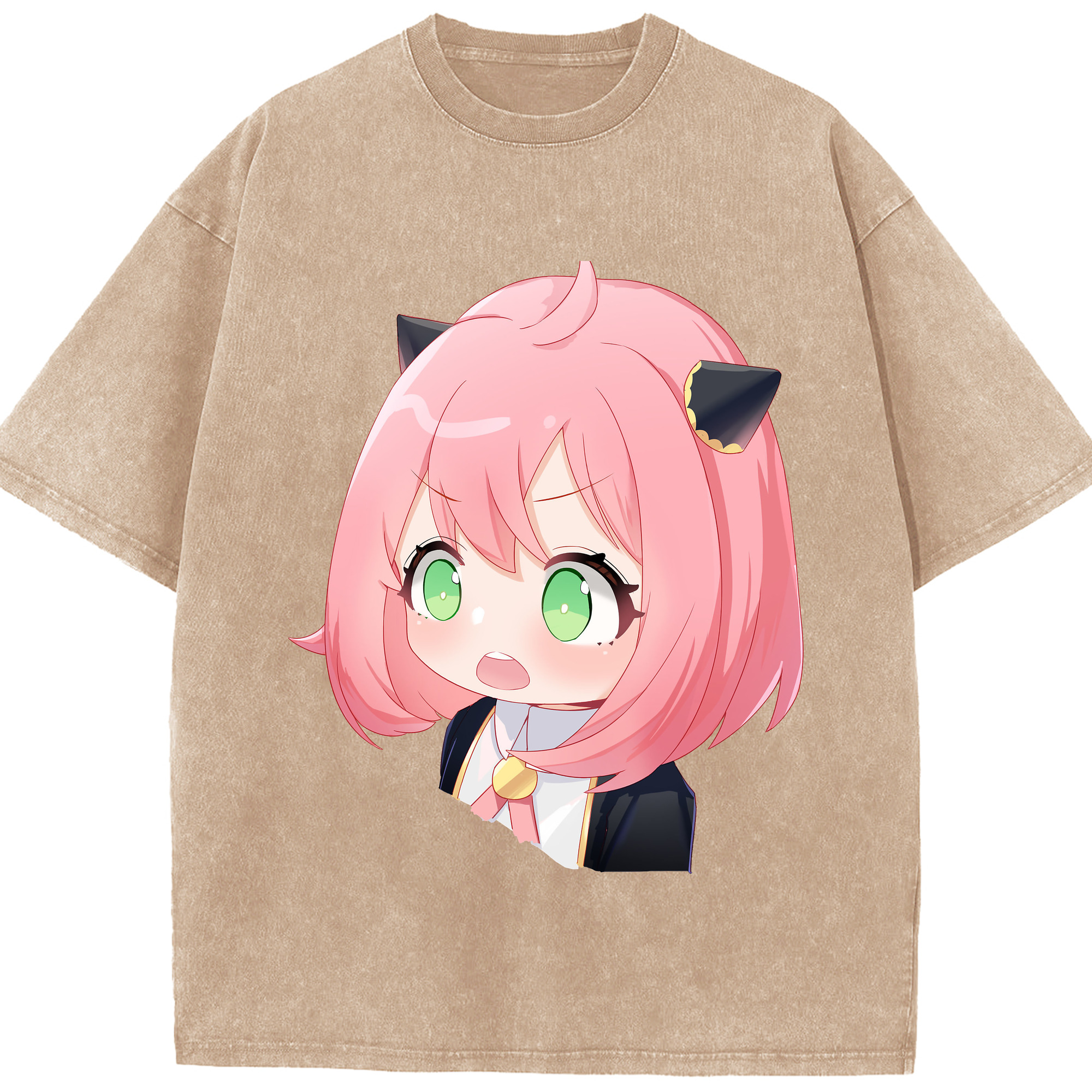 （画像用） SPY×FAMILY间谍家家酒 綿100% ヴィンテージ風 半袖Tシャツ（フロントプリント）