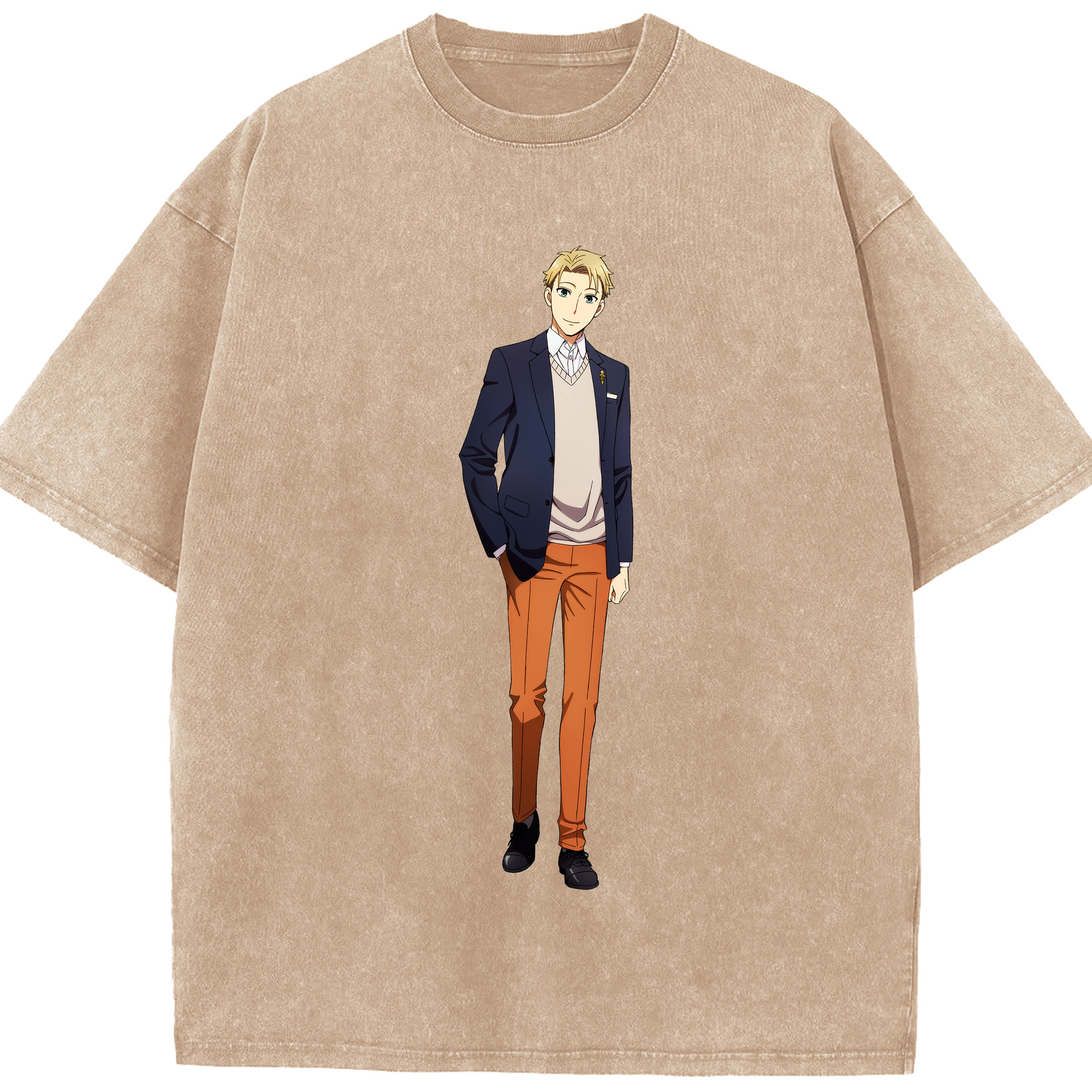 （画像用） SPY×FAMILY间谍家家酒 綿100% ヴィンテージ風 半袖Tシャツ（フロントプリント）