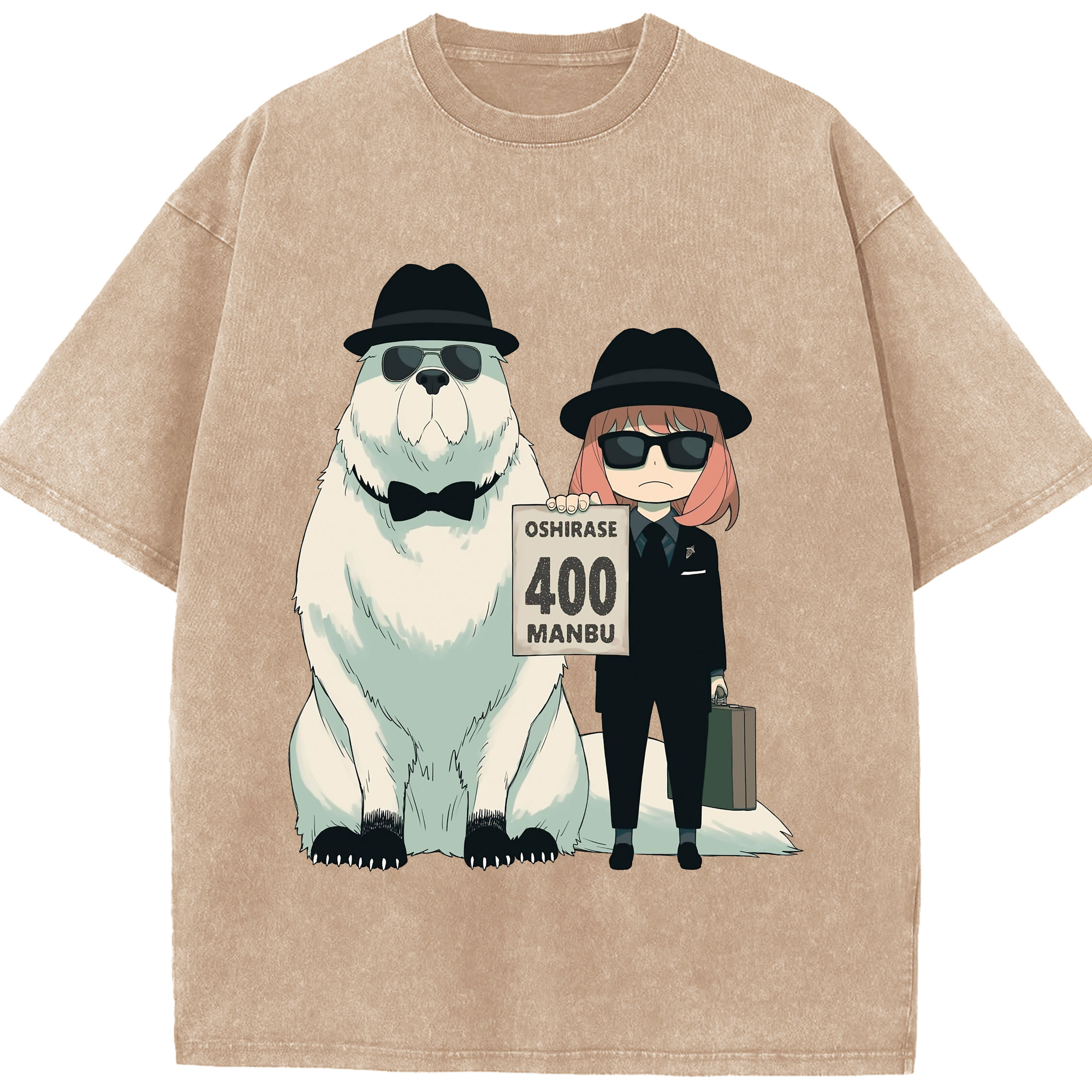 （画像用） SPY×FAMILY间谍家家酒 綿100% ヴィンテージ風 半袖Tシャツ（フロントプリント）