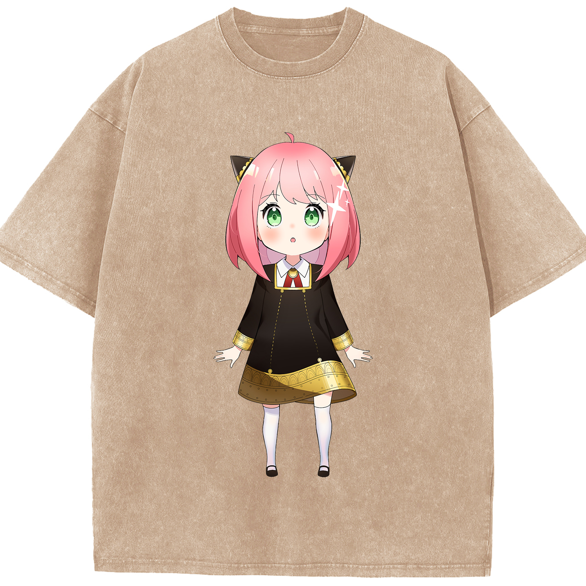 （画像用） SPY×FAMILY间谍家家酒 綿100% ヴィンテージ風 半袖Tシャツ（フロントプリント）
