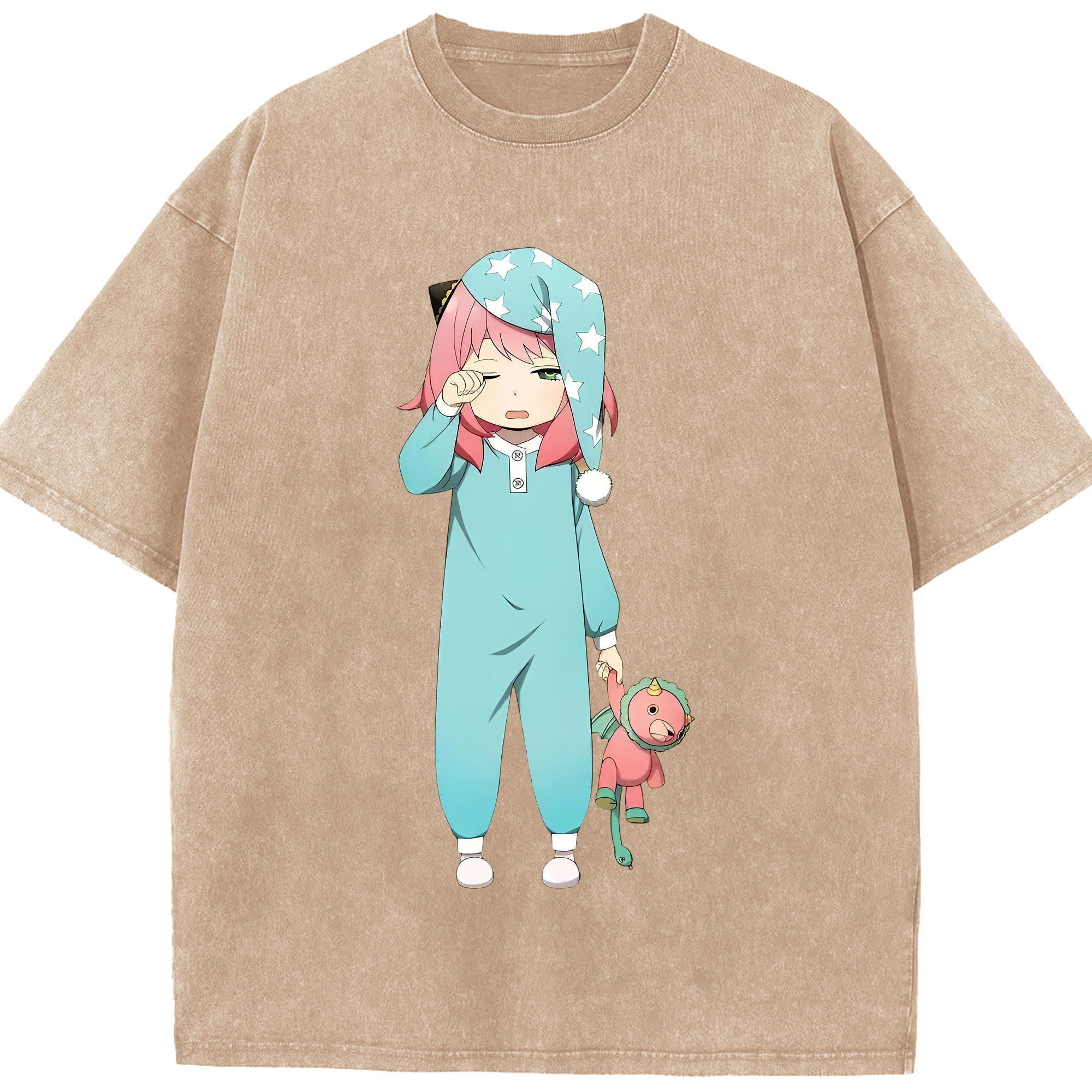 （画像用） SPY×FAMILY间谍家家酒 綿100% ヴィンテージ風 半袖Tシャツ（フロントプリント）