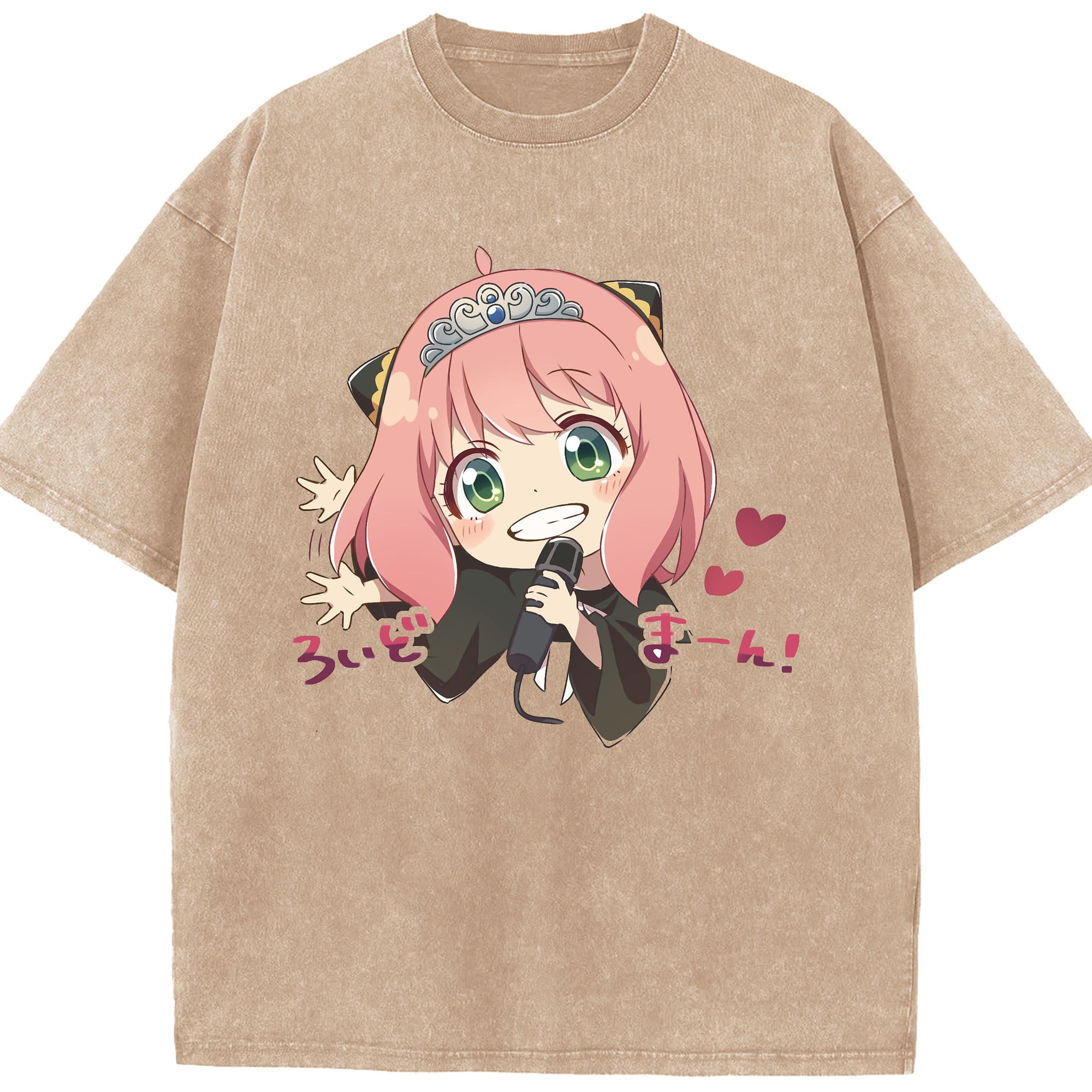 （画像用） SPY×FAMILY间谍家家酒 綿100% ヴィンテージ風 半袖Tシャツ（フロントプリント）