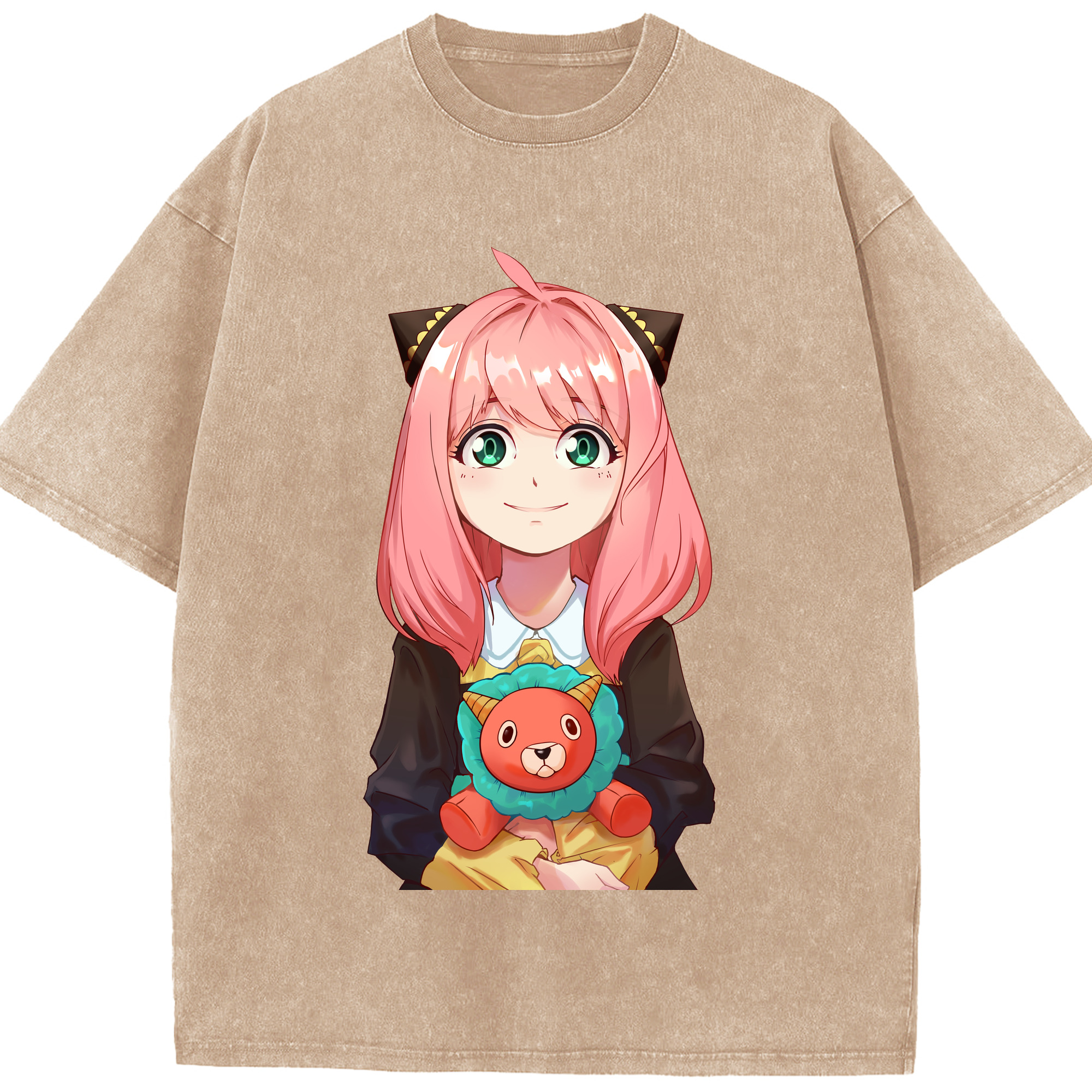 （画像用） SPY×FAMILY间谍家家酒 綿100% ヴィンテージ風 半袖Tシャツ（フロントプリント）
