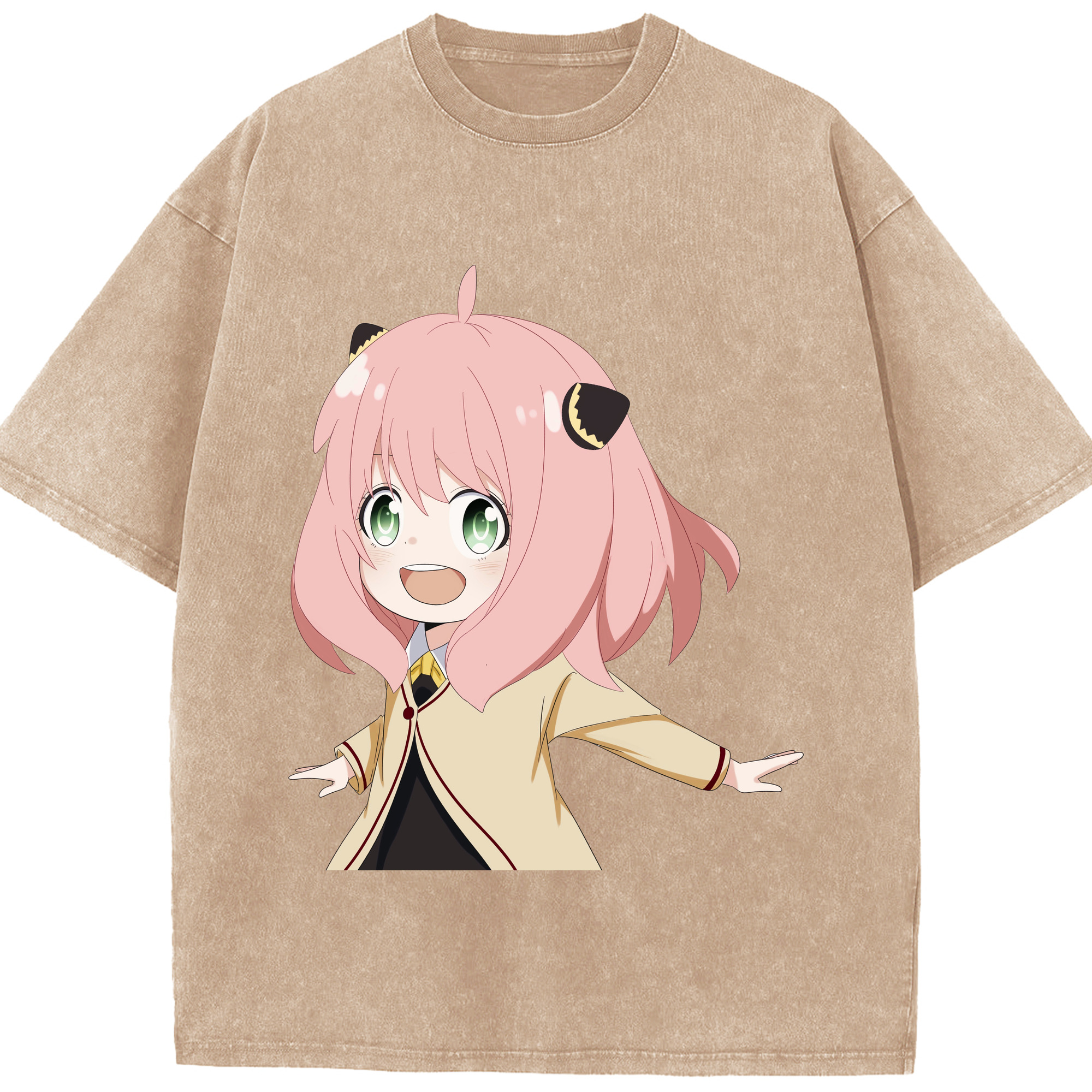 （画像用） SPY×FAMILY间谍家家酒 綿100% ヴィンテージ風 半袖Tシャツ（フロントプリント）