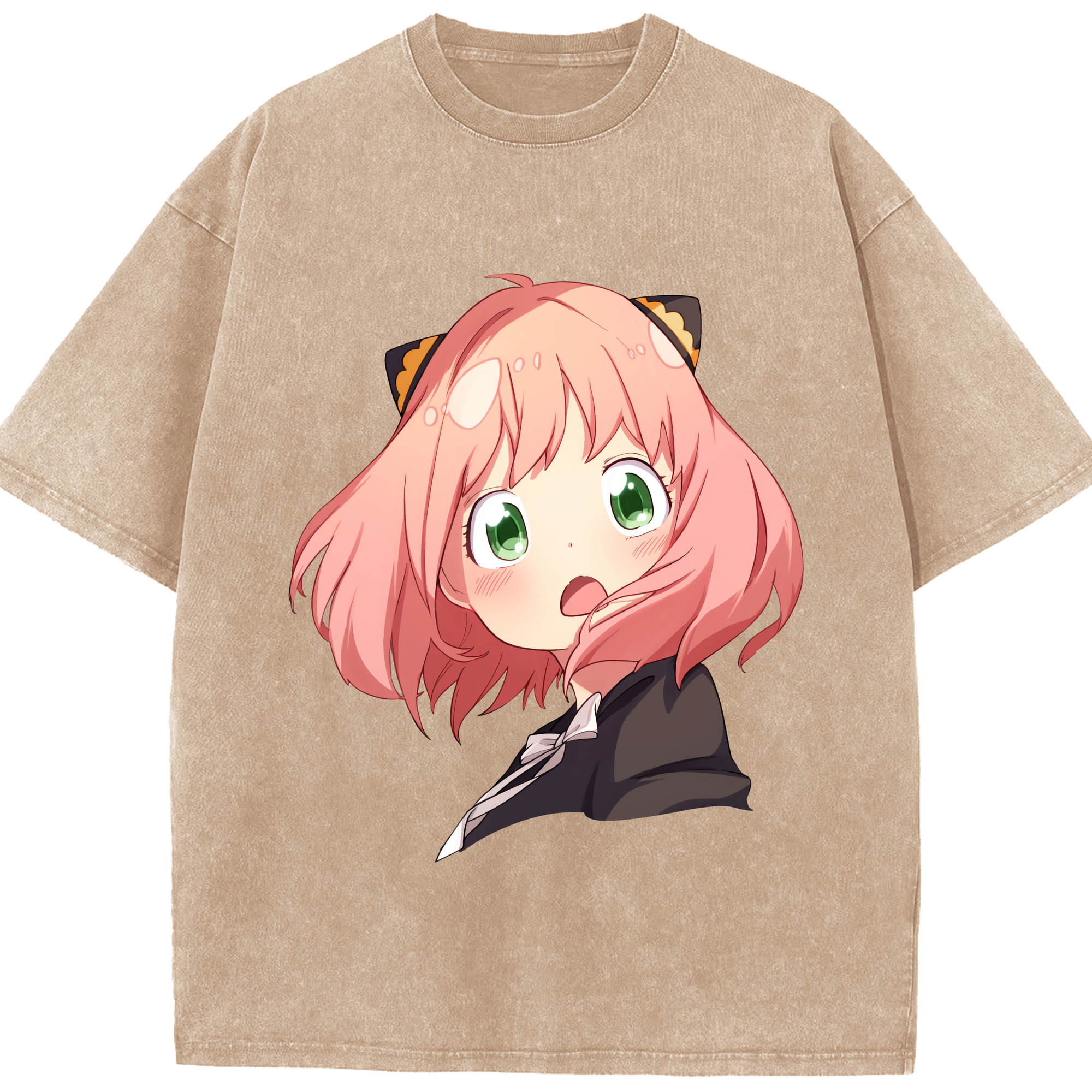 （画像用） SPY×FAMILY间谍家家酒 綿100% ヴィンテージ風 半袖Tシャツ（フロントプリント）