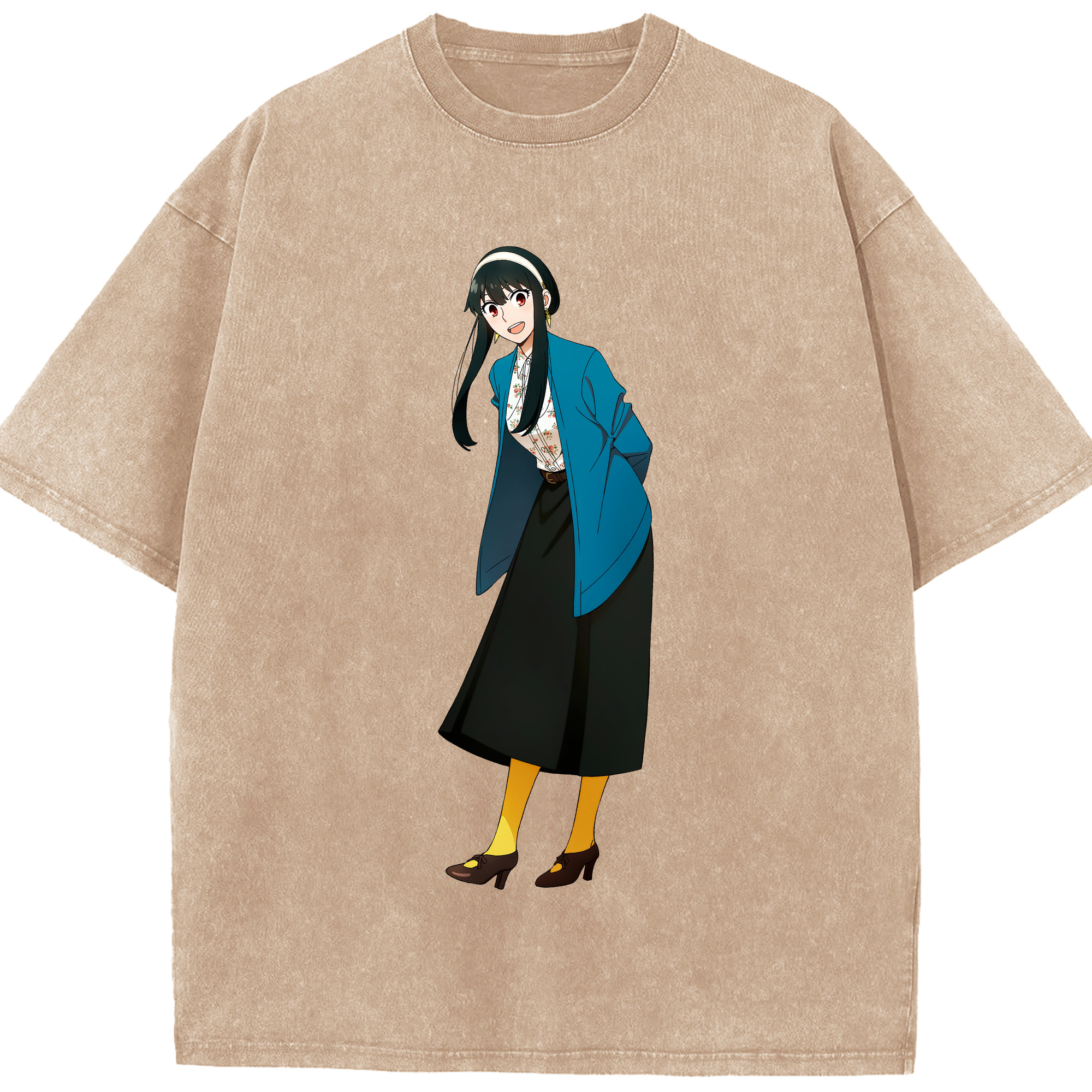 （画像用） SPY×FAMILY间谍家家酒 綿100% ヴィンテージ風 半袖Tシャツ（フロントプリント）