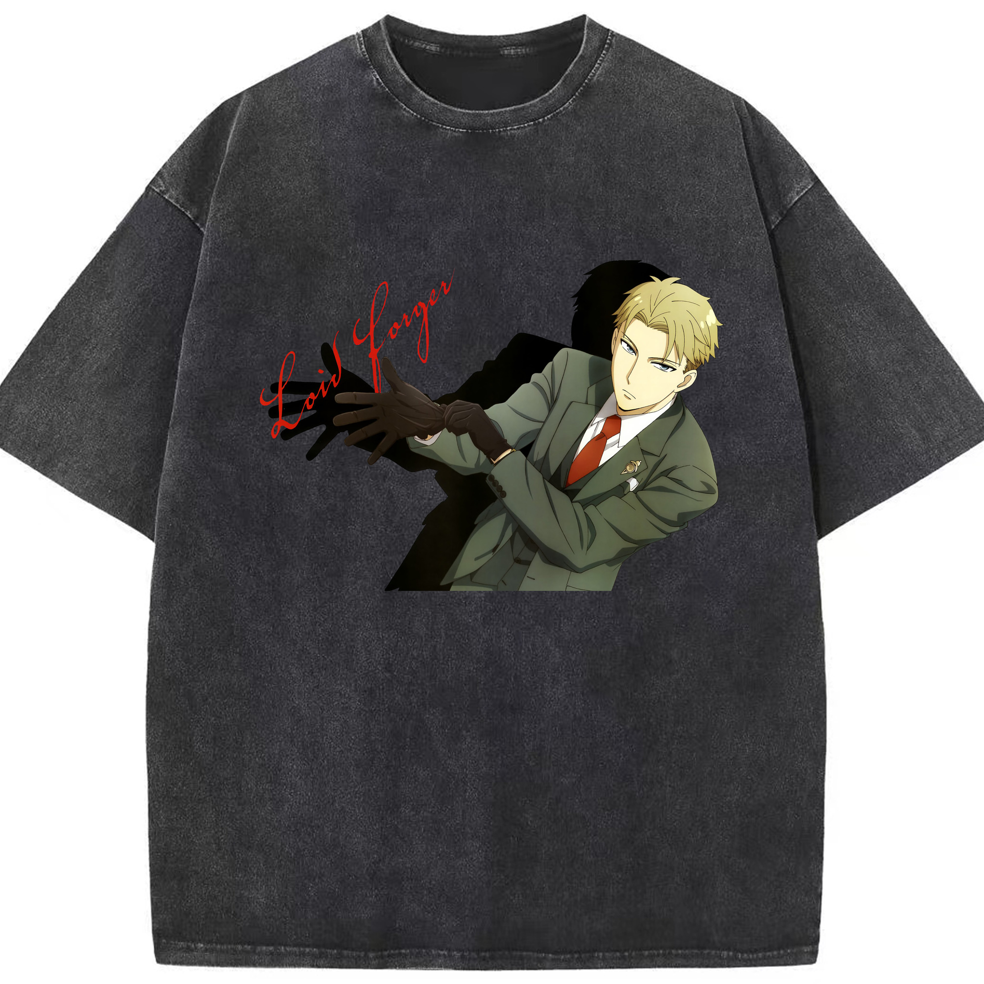 （画像用） SPY×FAMILY间谍家家酒 綿100% ヴィンテージ風 半袖Tシャツ（フロントプリント）