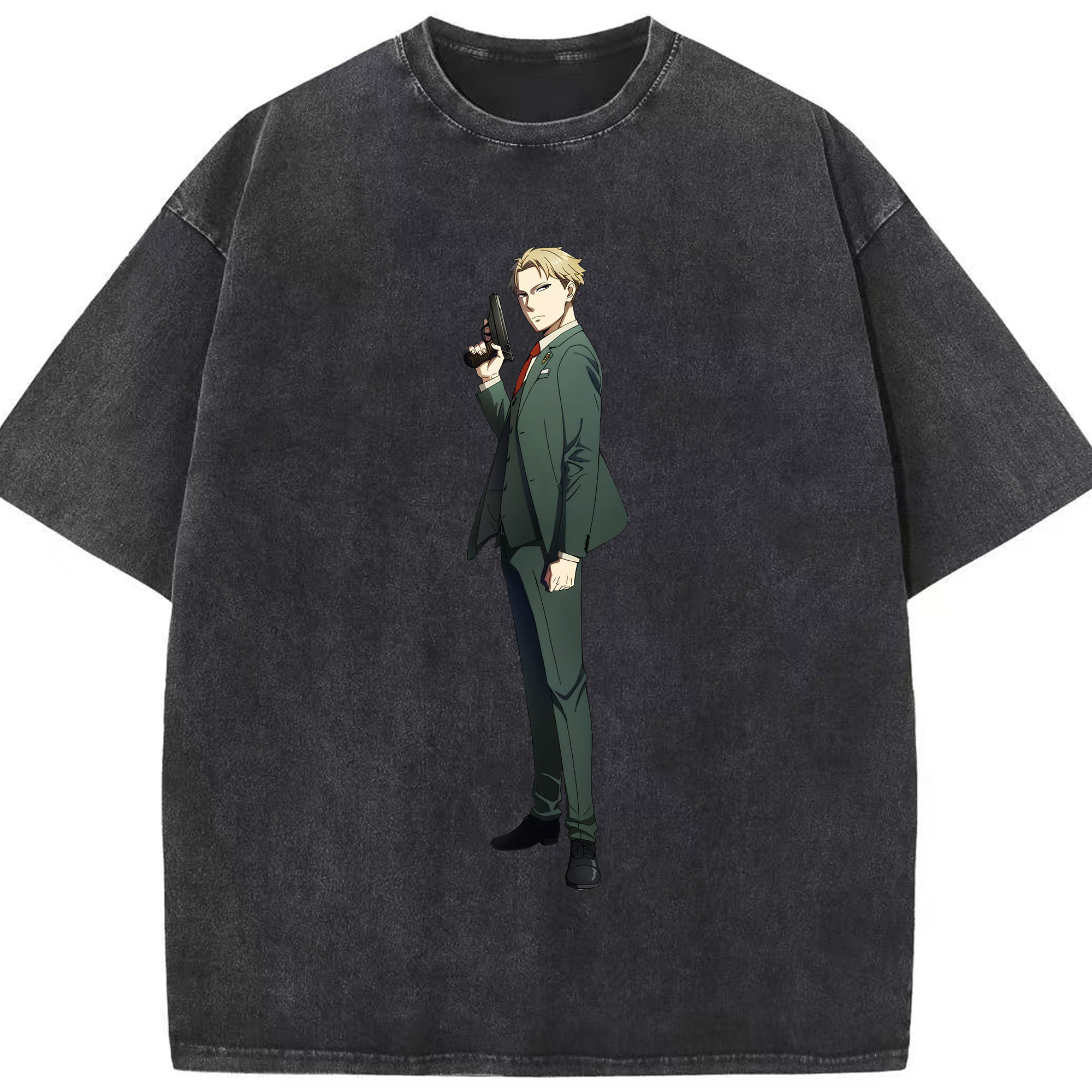 （画像用） SPY×FAMILY间谍家家酒 綿100% ヴィンテージ風 半袖Tシャツ（フロントプリント）