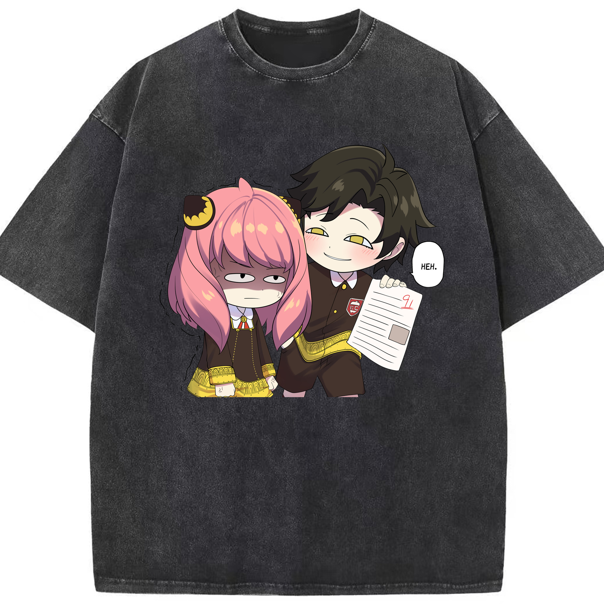 （画像用） SPY×FAMILY间谍家家酒 綿100% ヴィンテージ風 半袖Tシャツ（フロントプリント）