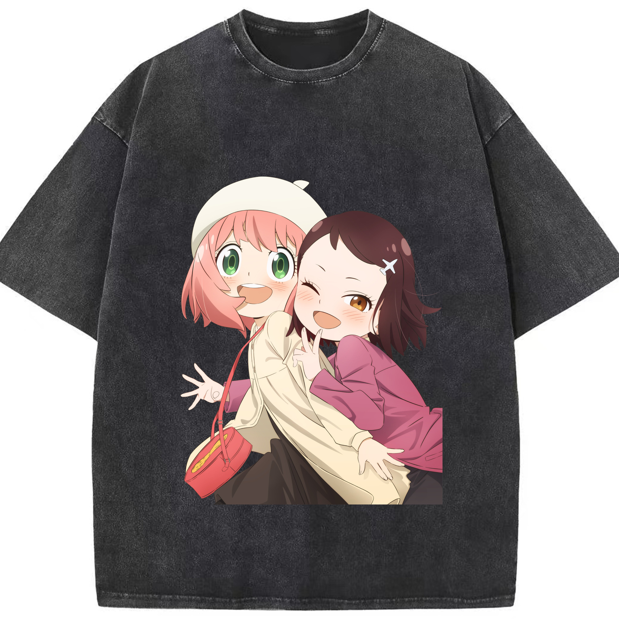 （画像用） SPY×FAMILY间谍家家酒 綿100% ヴィンテージ風 半袖Tシャツ（フロントプリント）