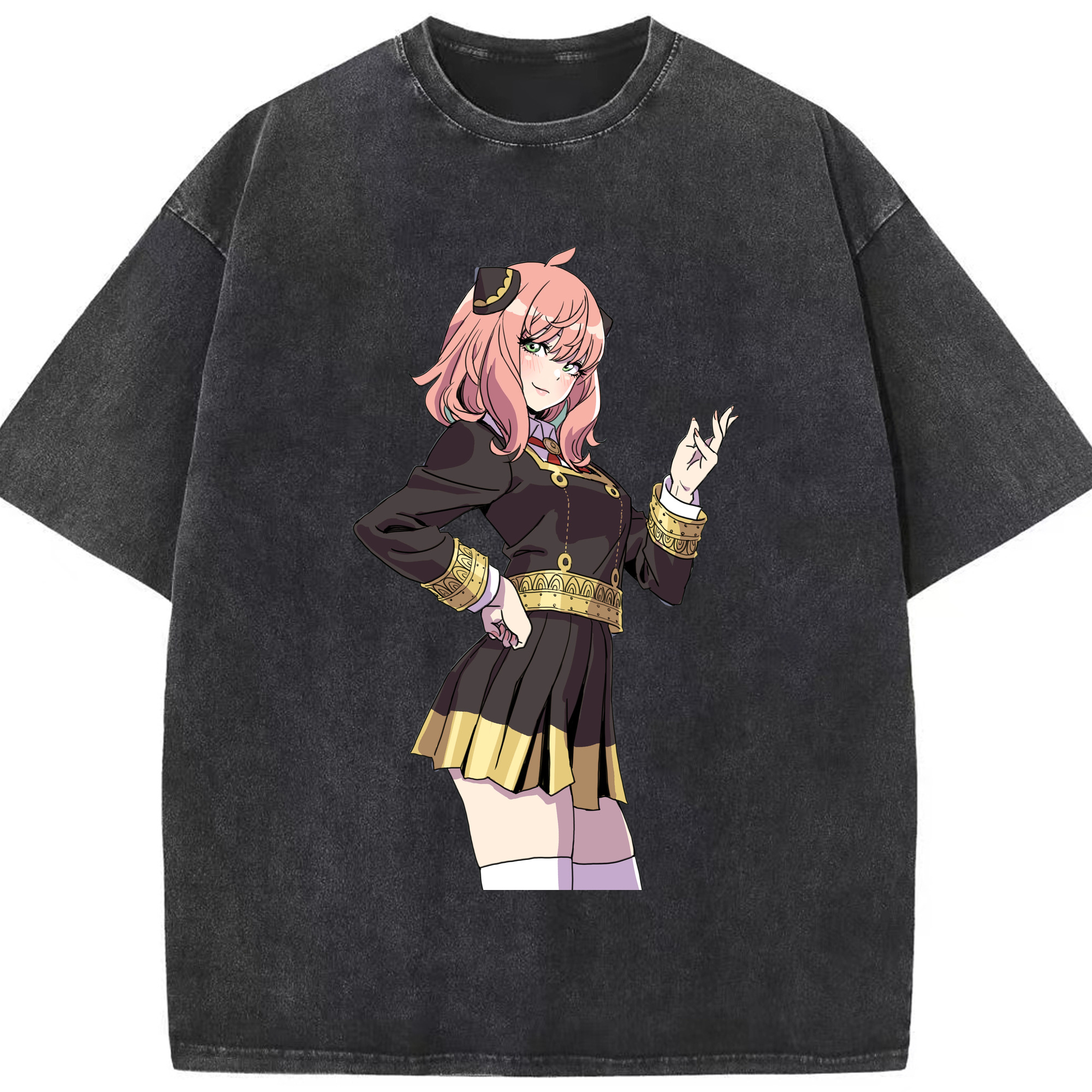 （画像用） SPY×FAMILY间谍家家酒 綿100% ヴィンテージ風 半袖Tシャツ（フロントプリント）