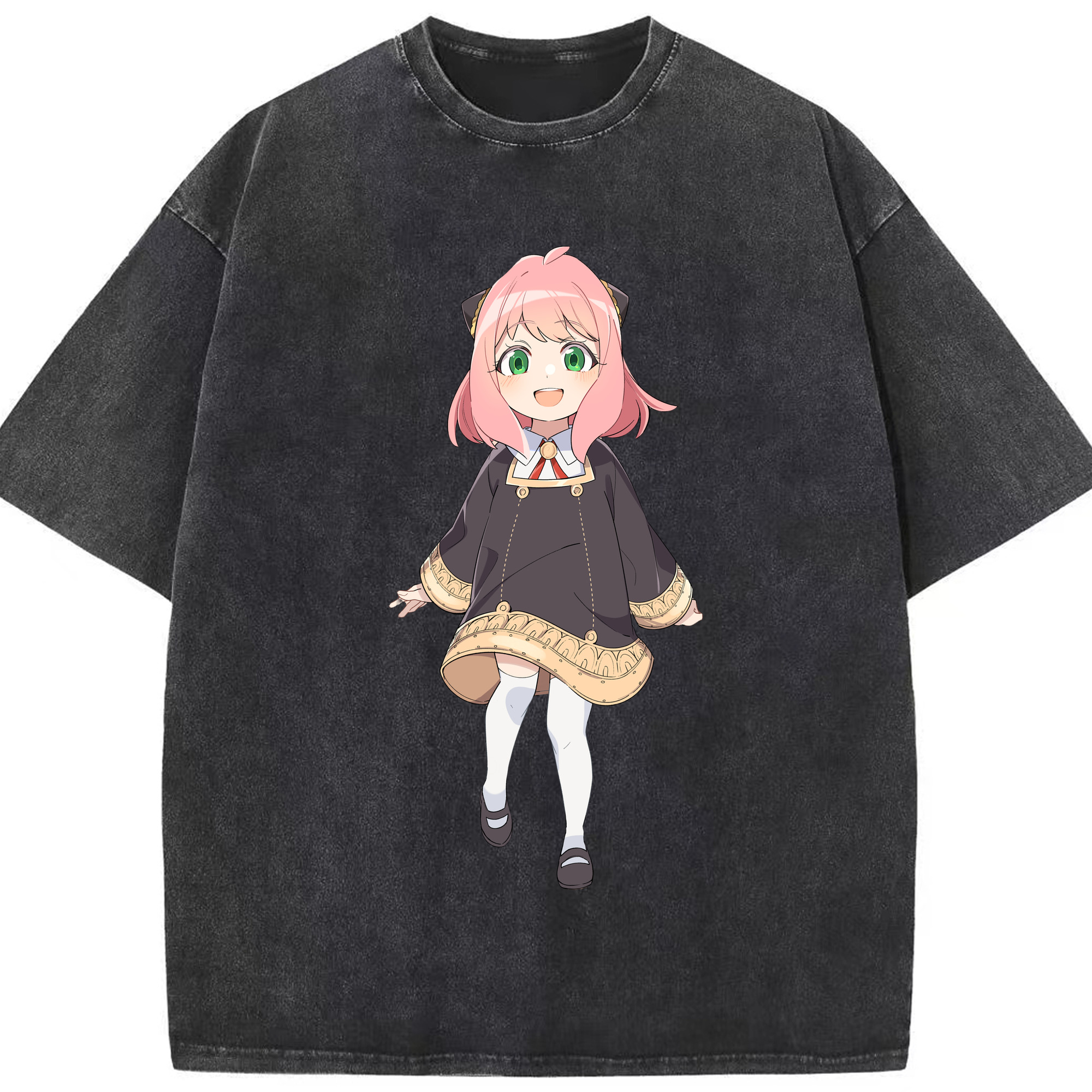 （画像用） SPY×FAMILY间谍家家酒 綿100% ヴィンテージ風 半袖Tシャツ（フロントプリント）