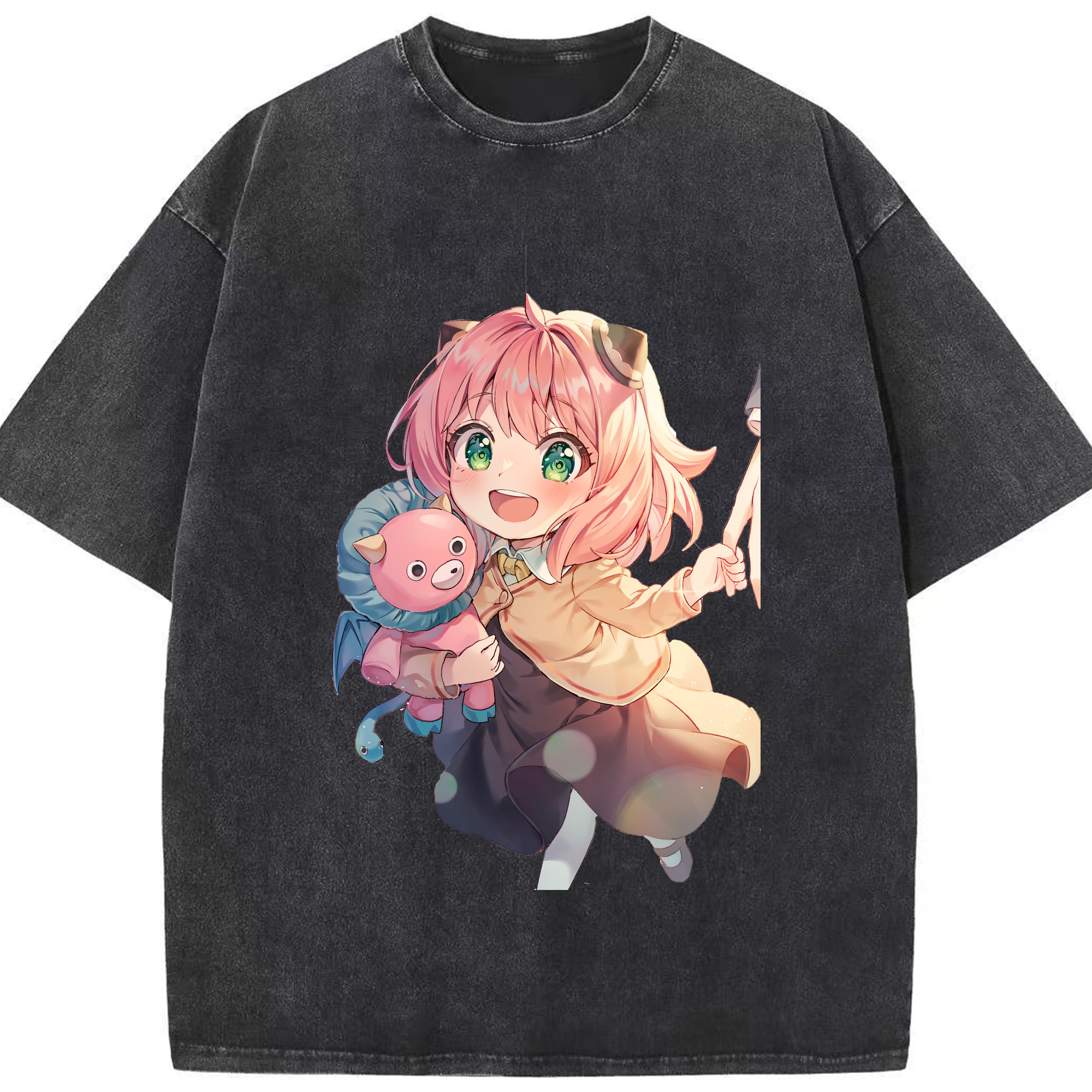 （画像用） SPY×FAMILY间谍家家酒 綿100% ヴィンテージ風 半袖Tシャツ（フロントプリント）